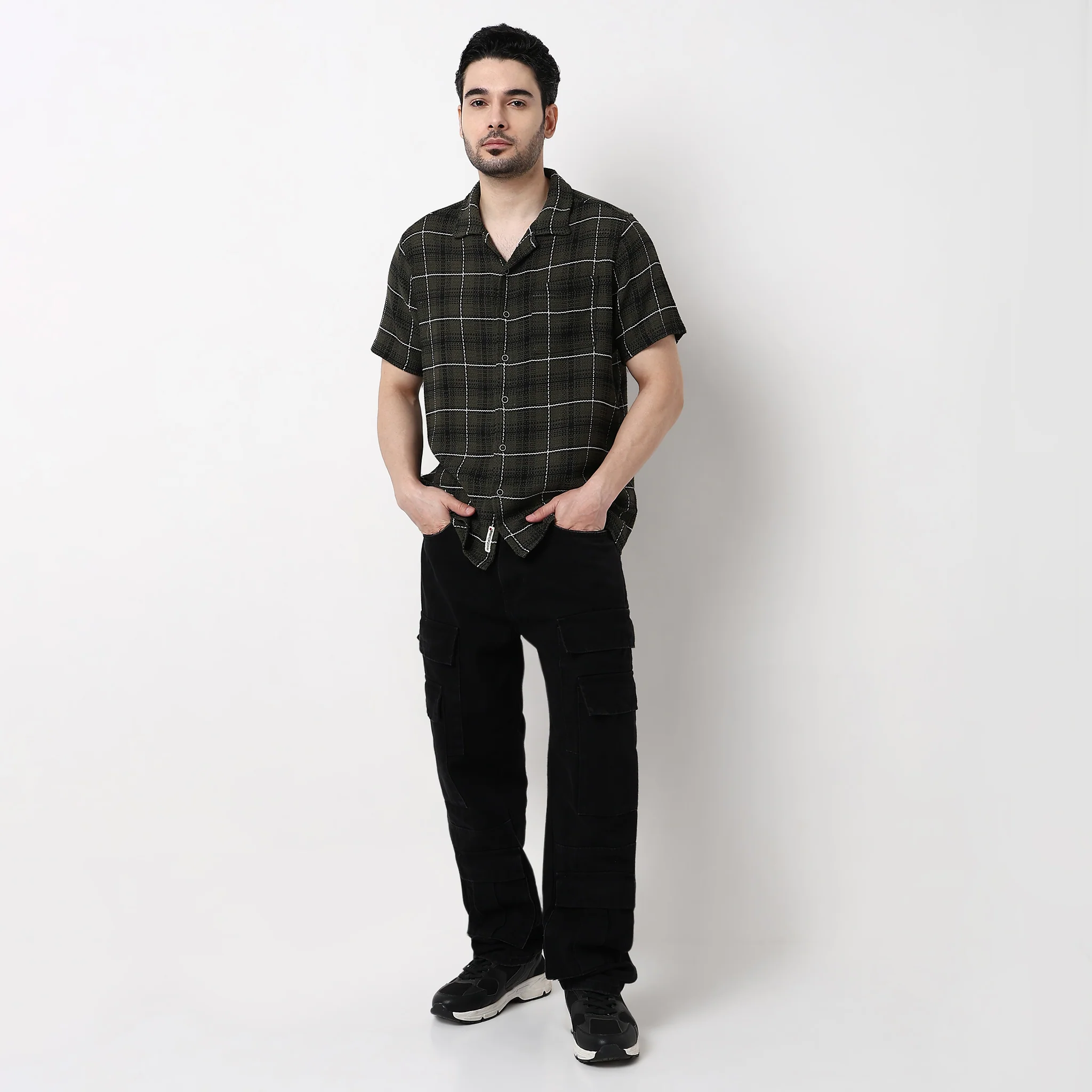 Mens Yarn Dyed Cuban Shirt