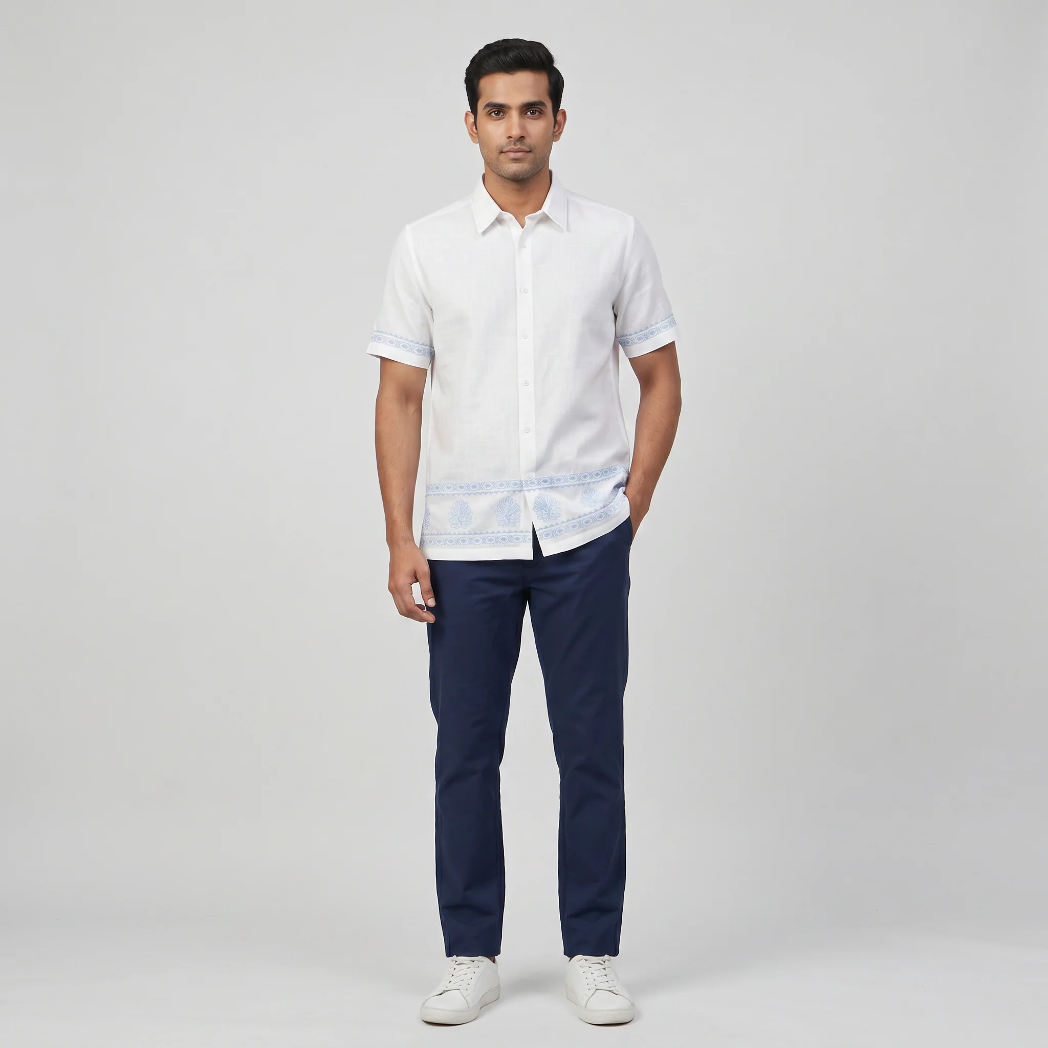 Cotton Embroidered Shirt