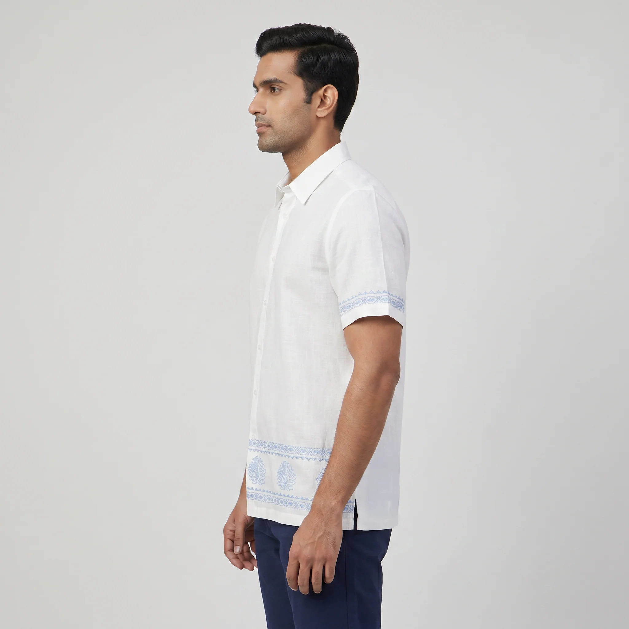 Cotton Embroidered Shirt - Image 2