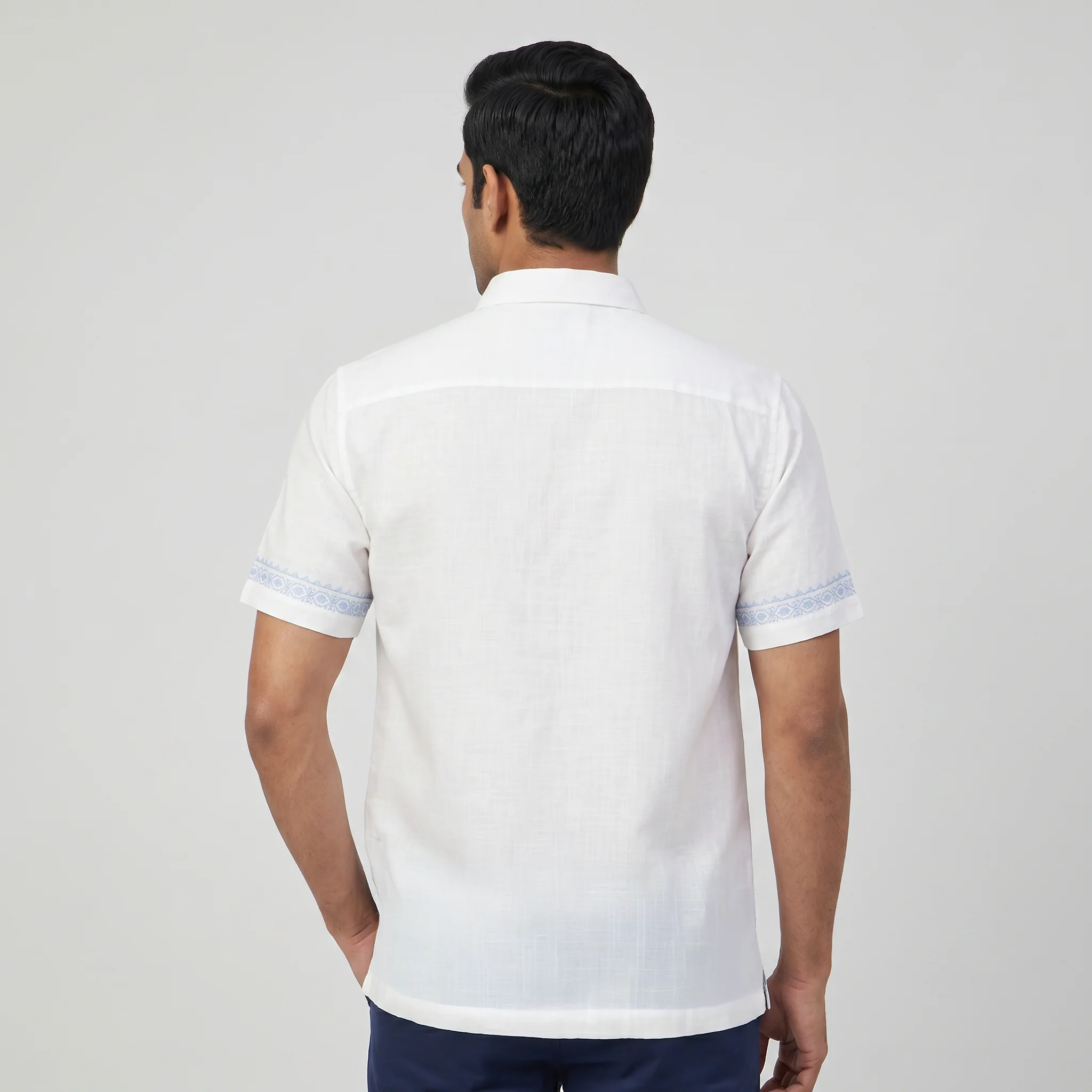 Cotton Embroidered Shirt - Image 3