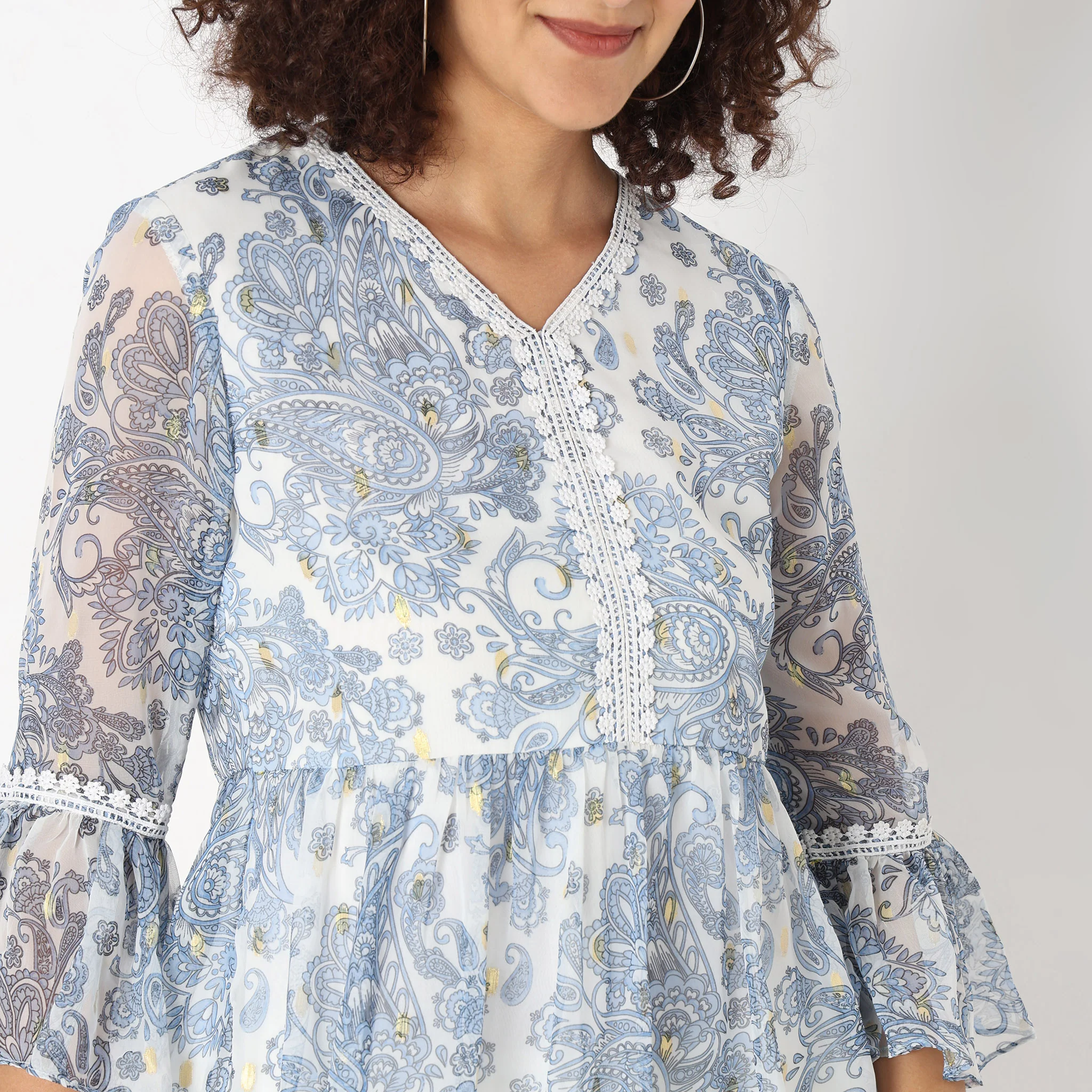 Mid Flare Printed Top - Image 4