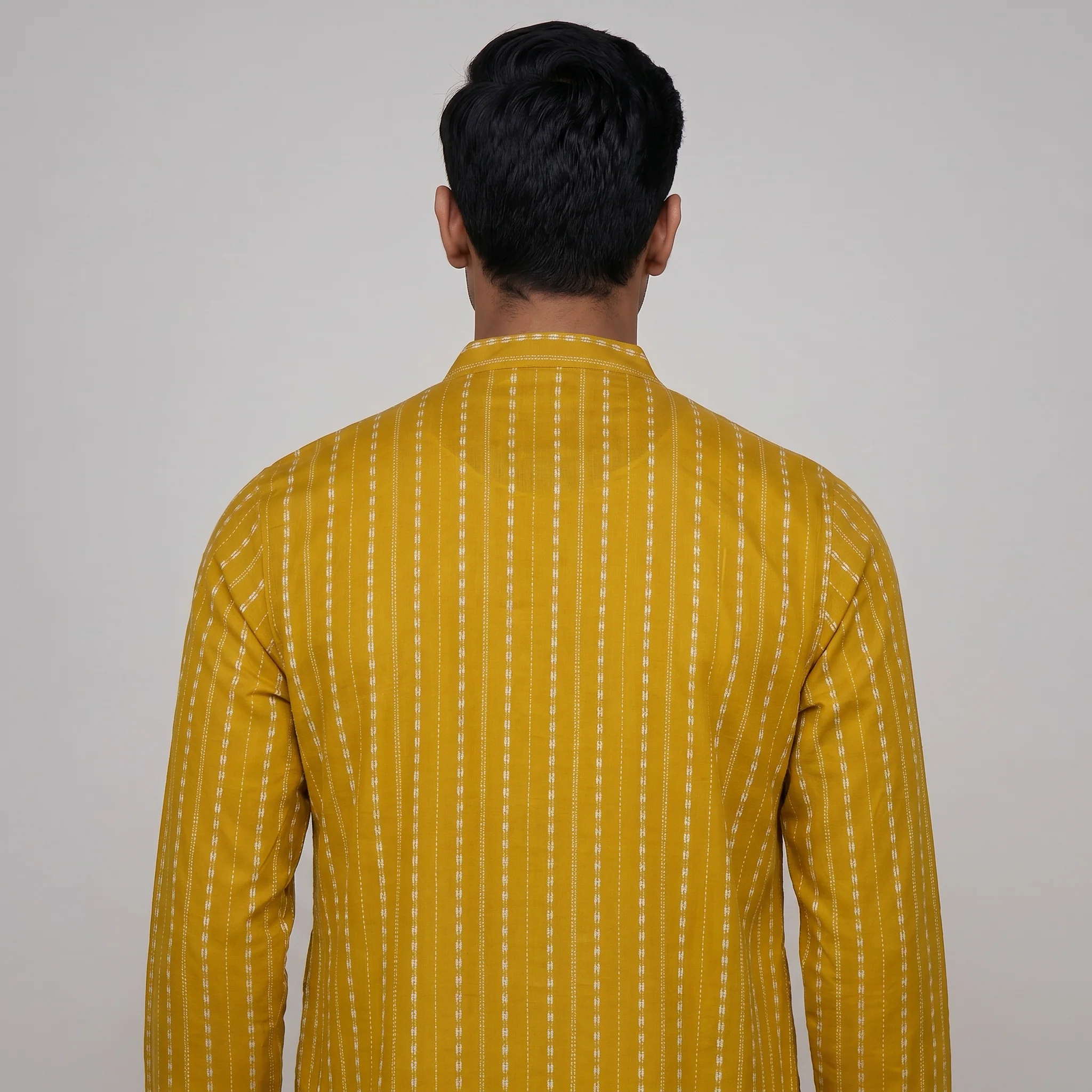 Jacquard Straight Long Kurta - Image 3