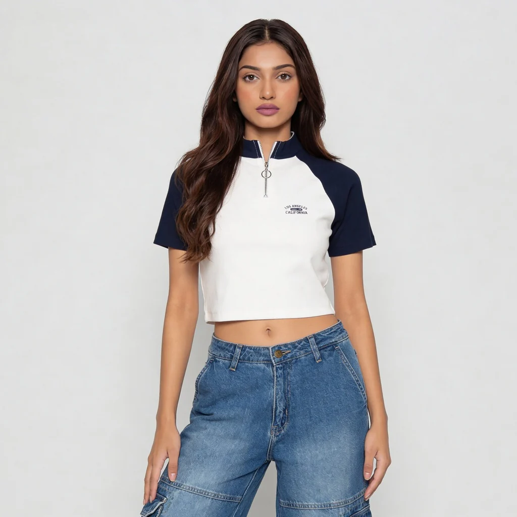 Mock Turtle Neck Slim Fit T-Shirt - Image 2