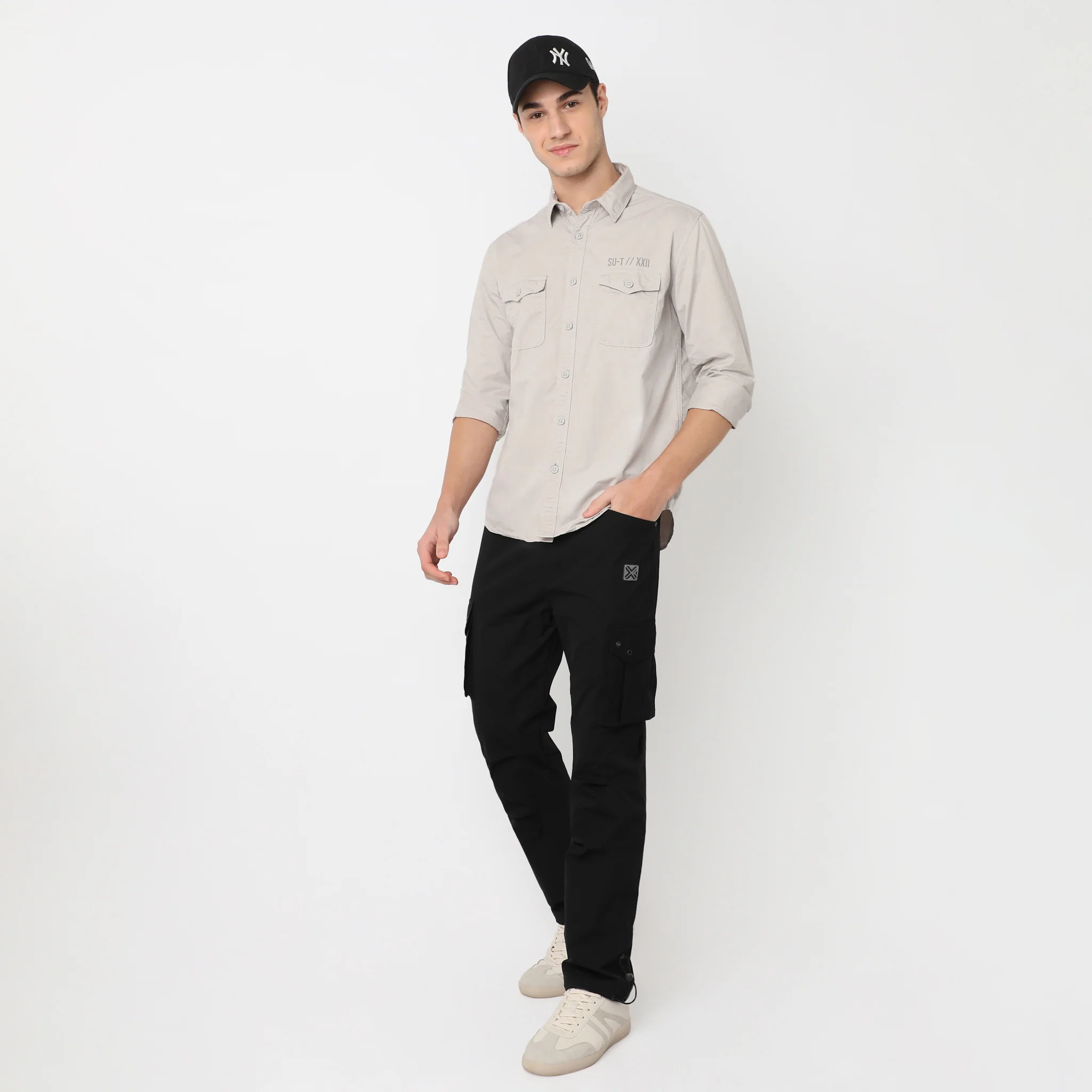 Modern Explorerᵉˣ Twin Pocket Slim Fit 100% Cotton Solid Shirt - Image 16