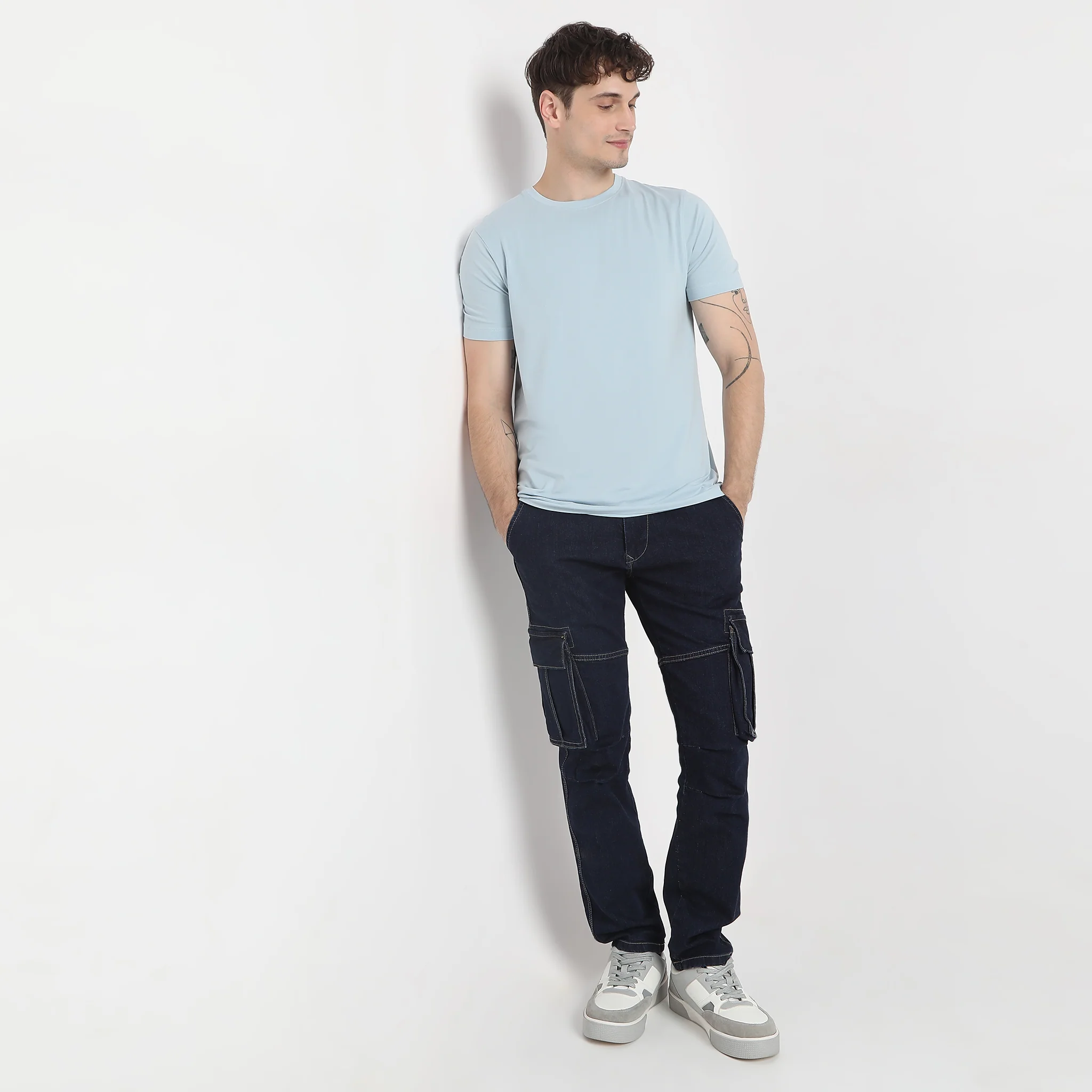All Day Snugᵉˣ Luxury Micro Modal Blend With Cotton E-fast® Stretch Modern Lounge Crew Neck Half Sleeve T-Shirt - Image 11