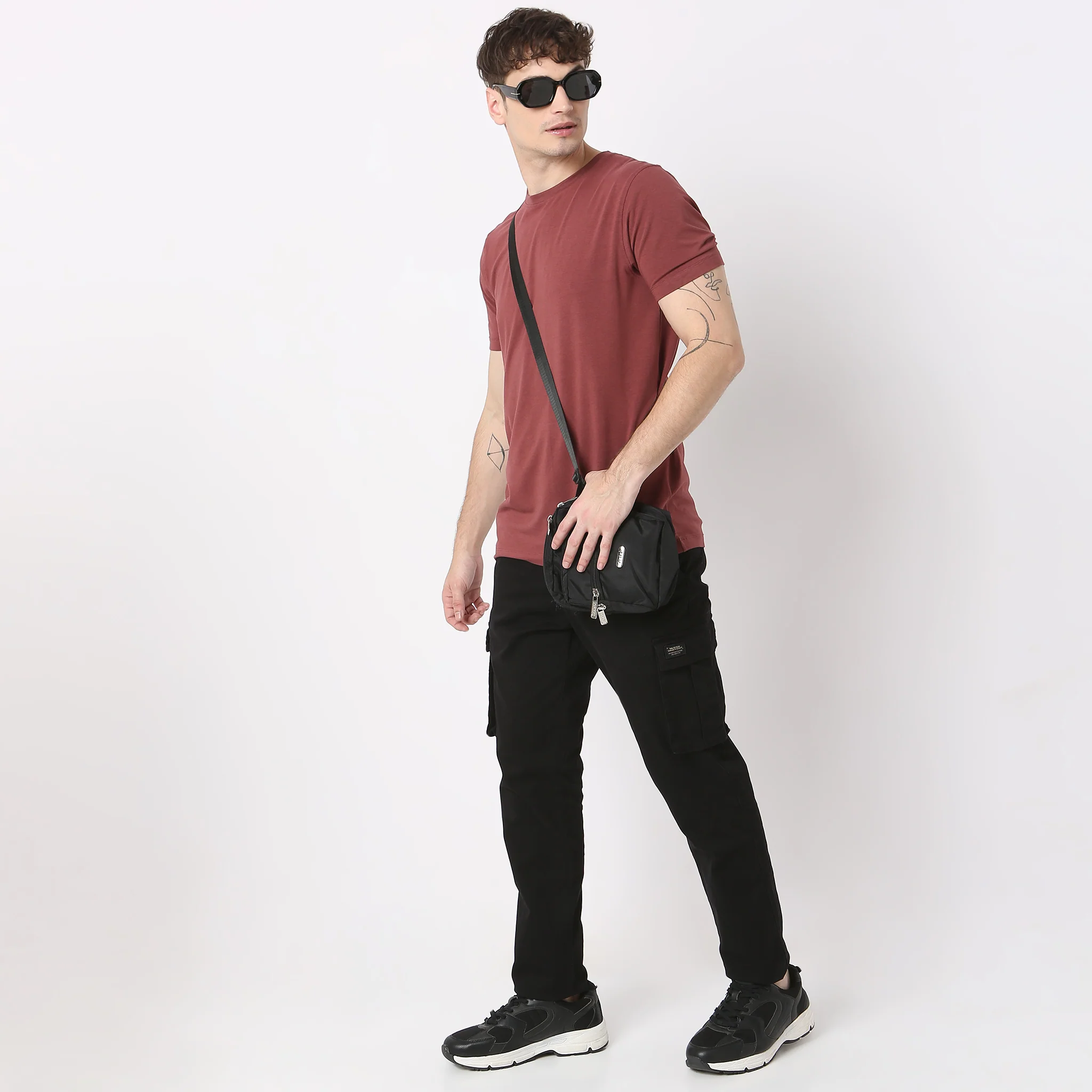 All Day Snugᵉˣ Luxury Micro Modal Blend With Cotton E-fast® Stretch Modern Lounge Crew Neck Half Sleeve T-Shirt - Image 6