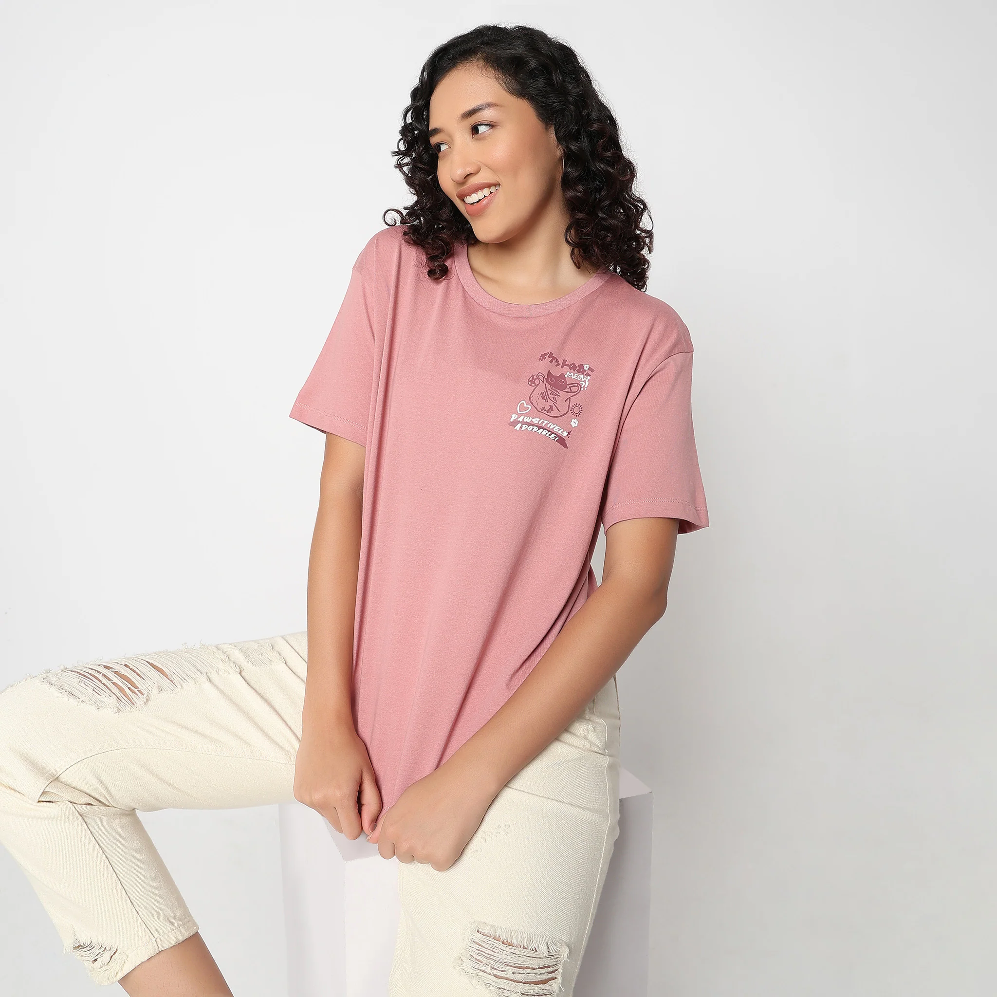 Betty Oversized Front Graphic T-Shirt - Image 7