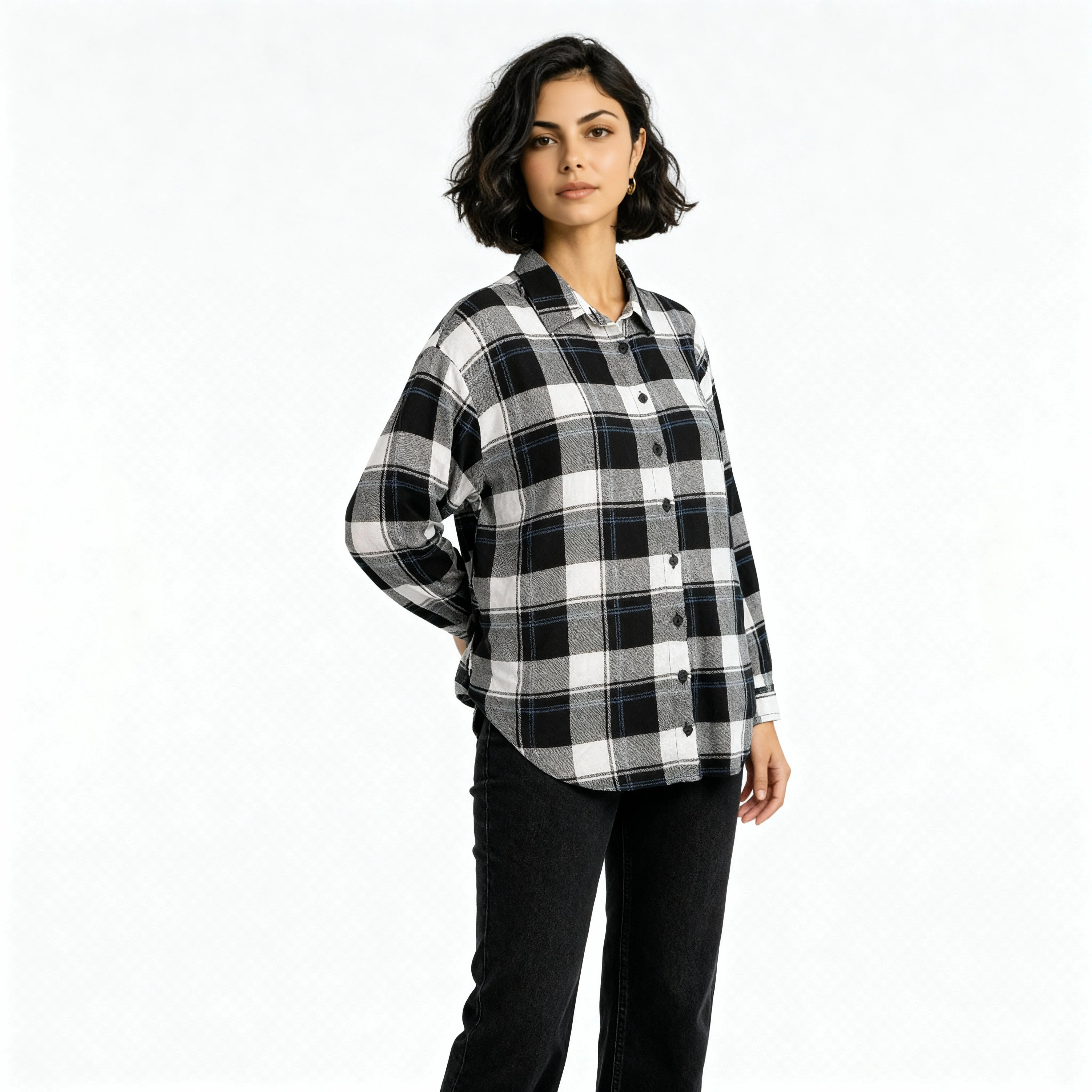 Oversize Checkered Betty Shirt - Image 5