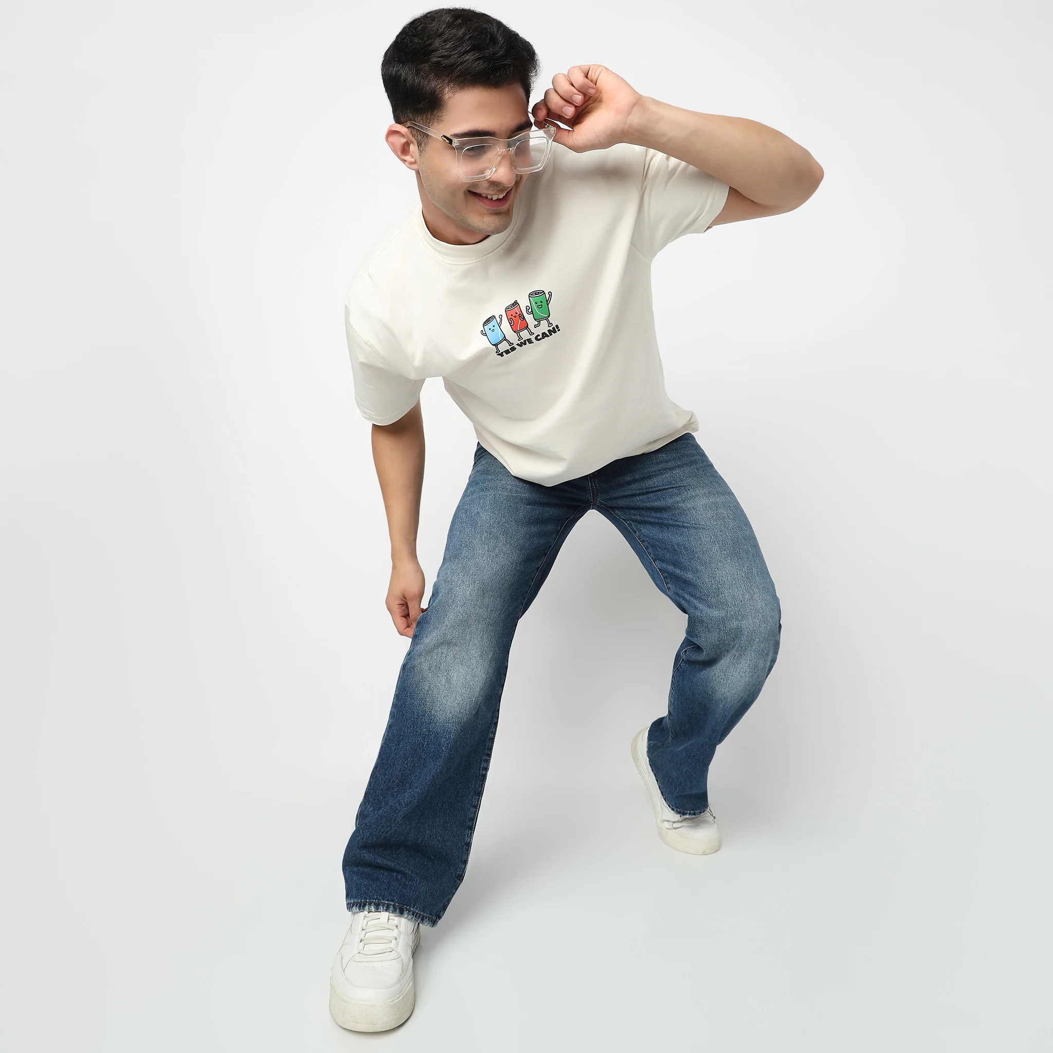 Oversize Cotton Slogan T-Shirt