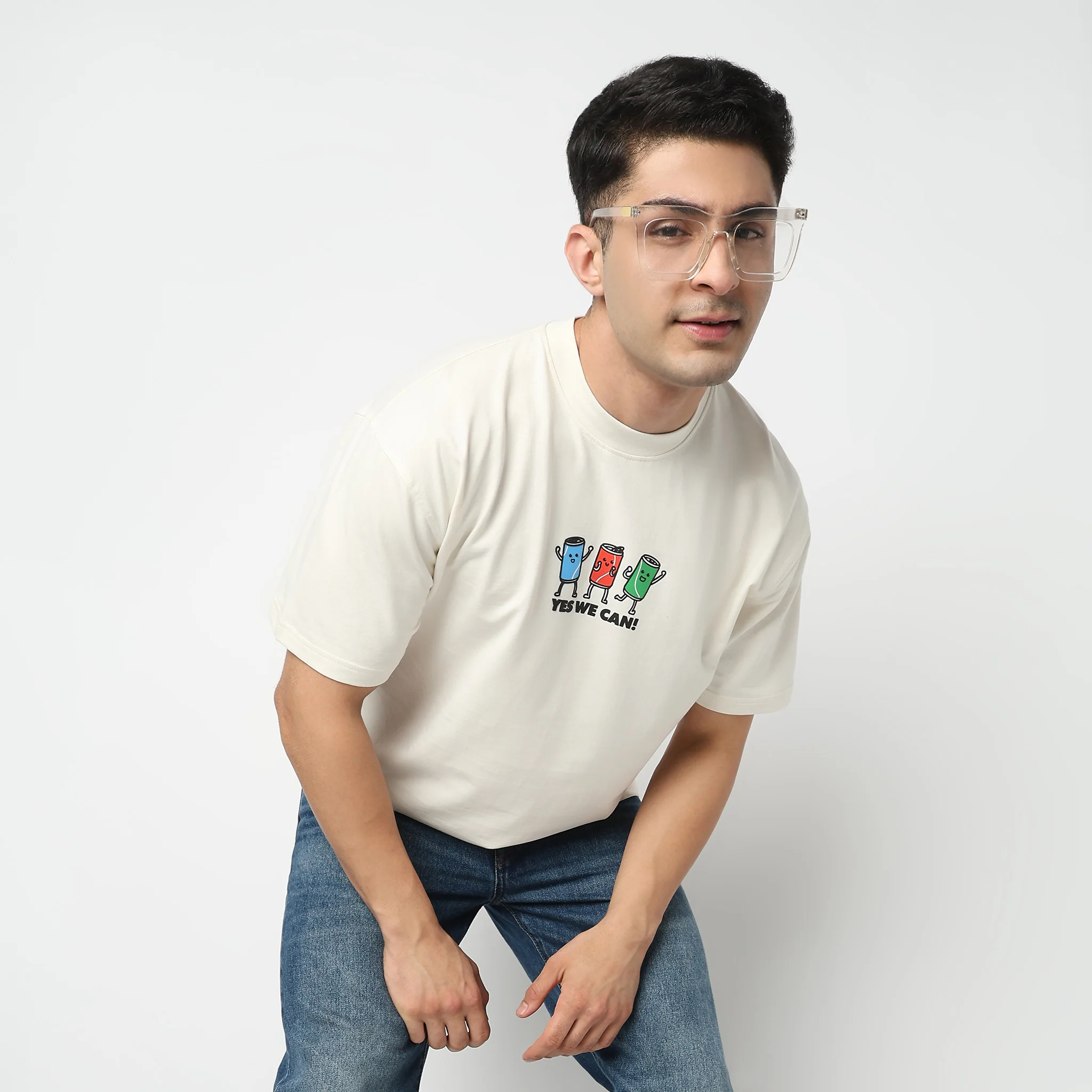 Oversize Cotton Slogan T-Shirt - Image 2