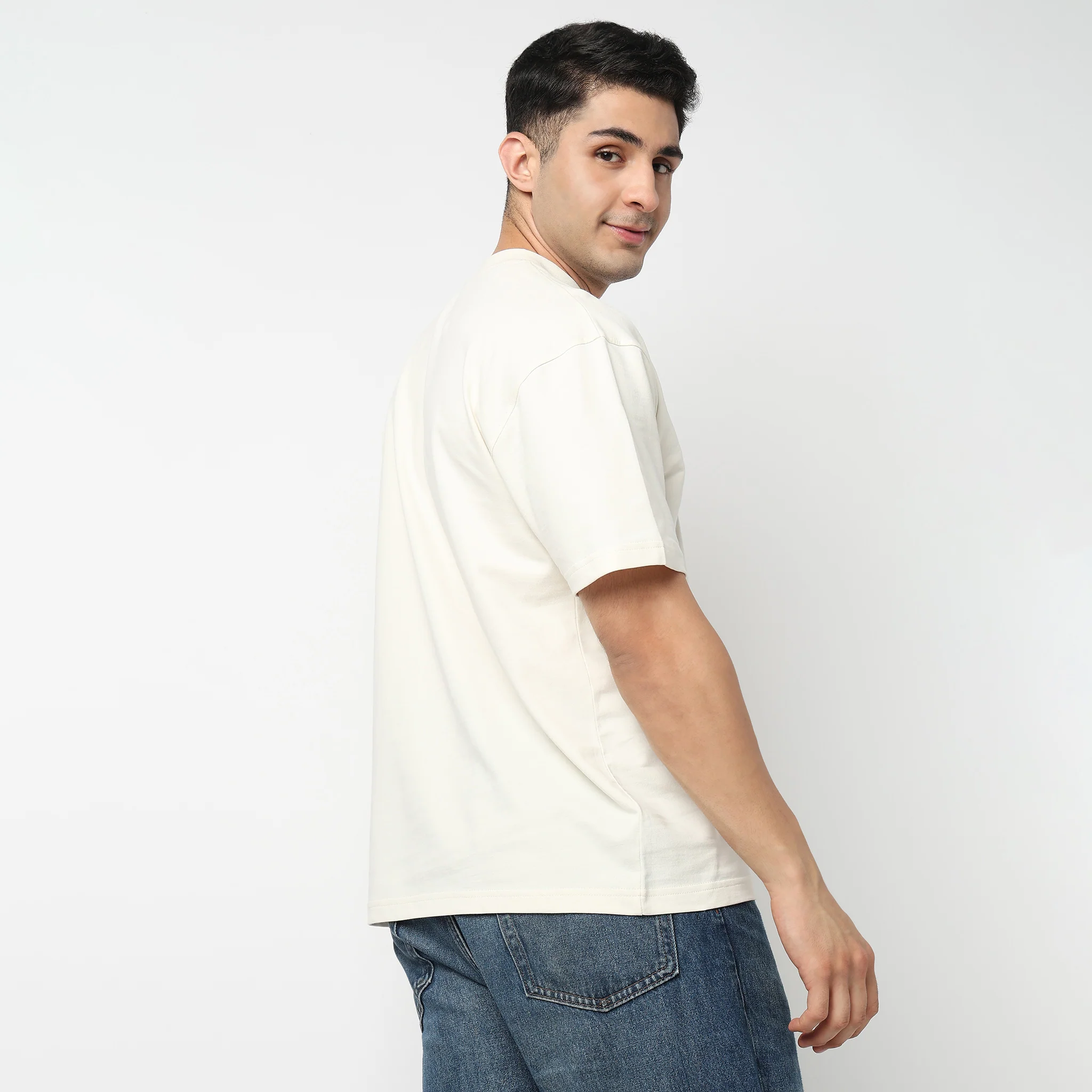 Oversize Cotton Slogan T-Shirt - Image 3
