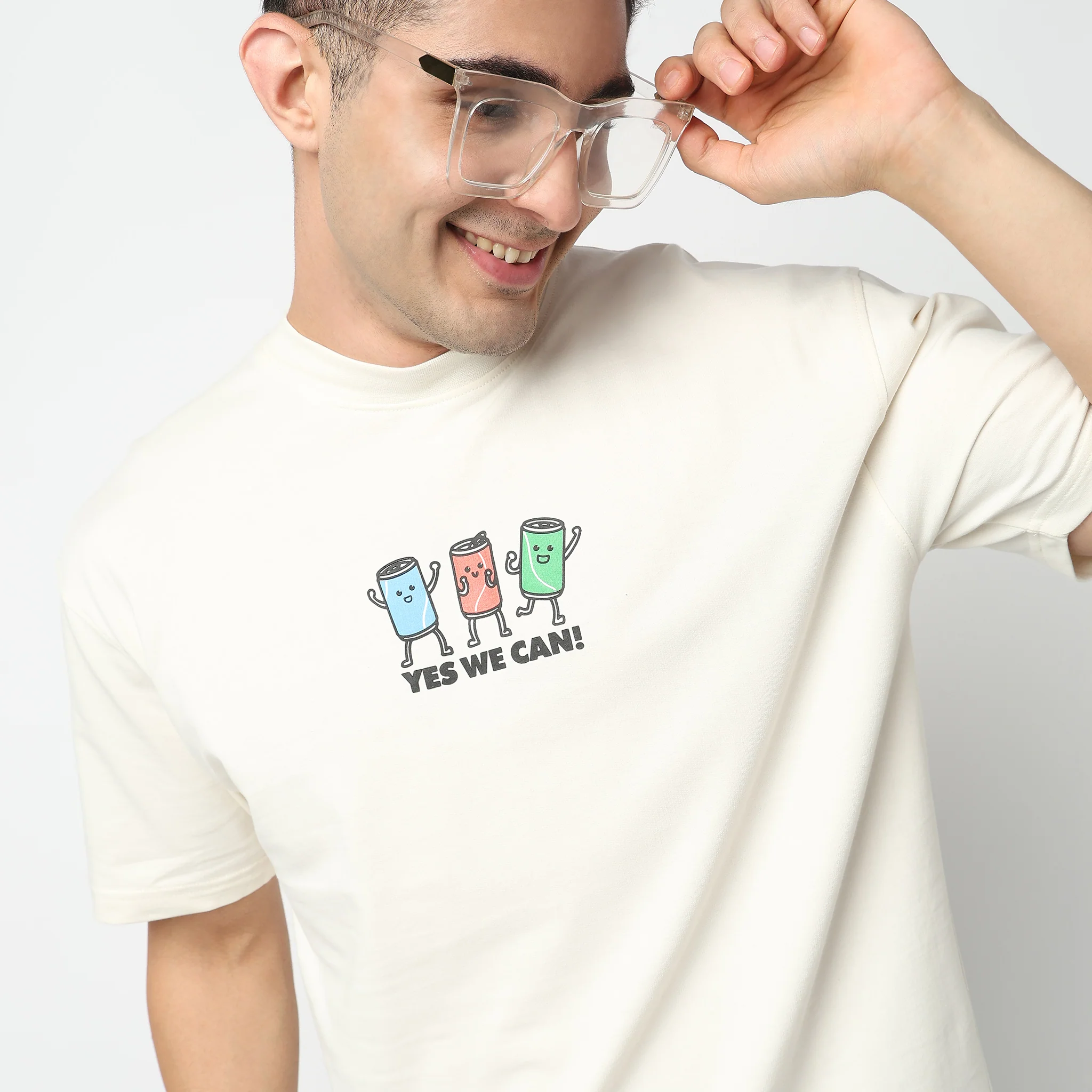 Oversize Cotton Slogan T-Shirt - Image 4