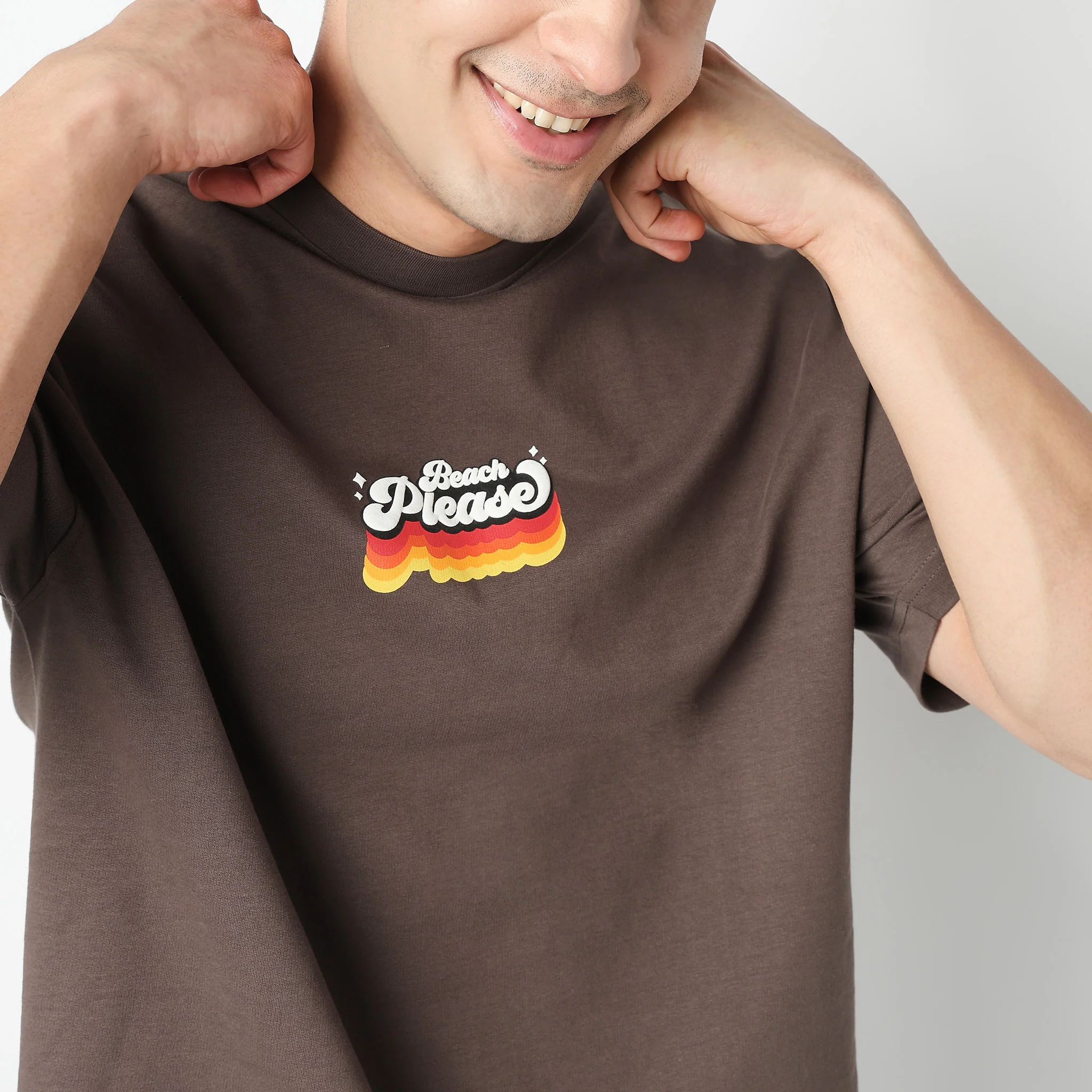 Oversize Cotton Slogan T-Shirt - Image 4