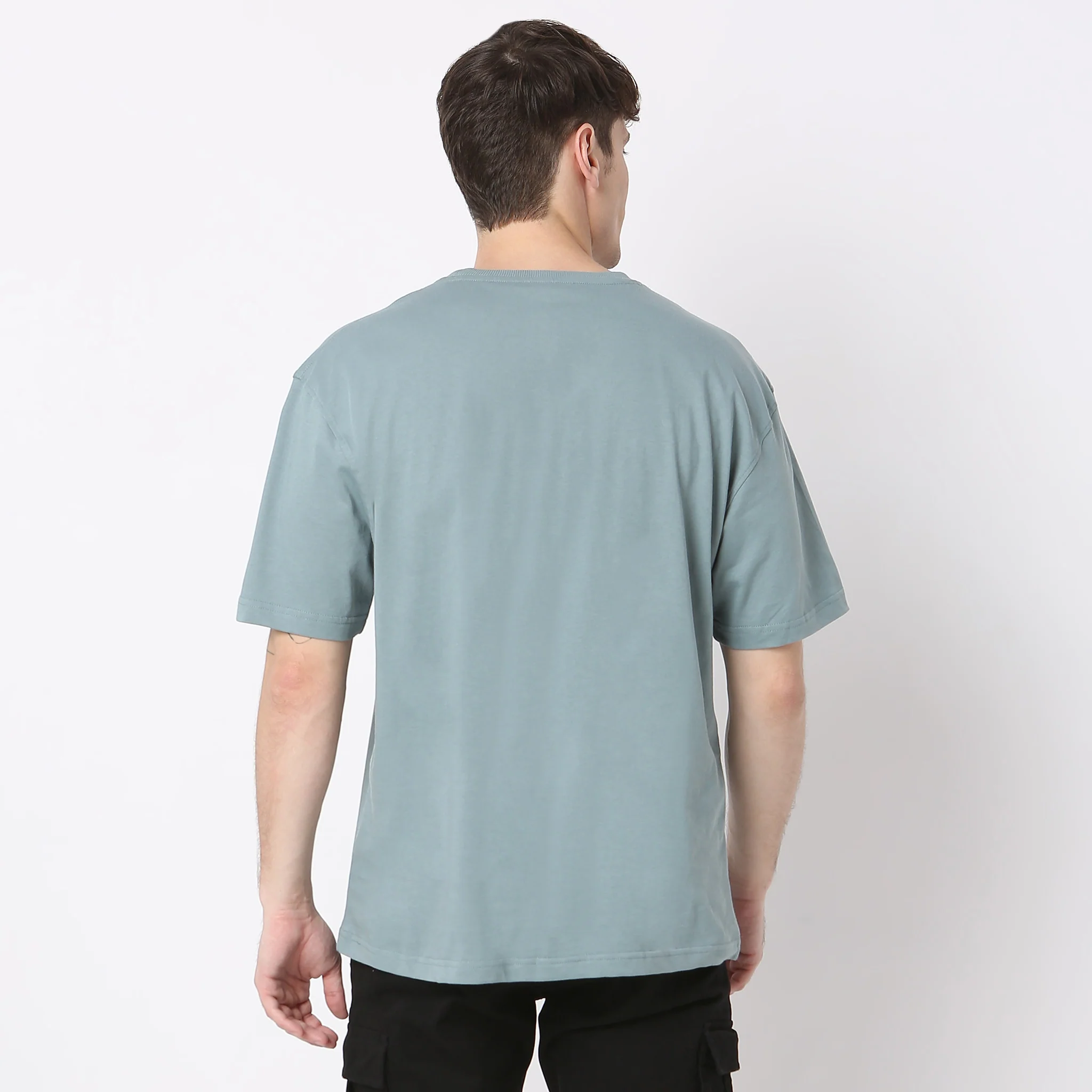 Oversize Graphic Crew Neck Slogan T-Shirt - Image 3