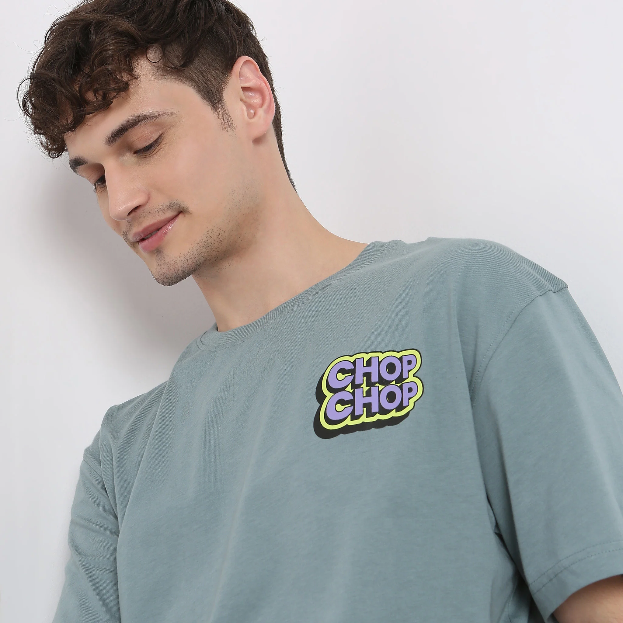 Oversize Graphic Crew Neck Slogan T-Shirt - Image 5