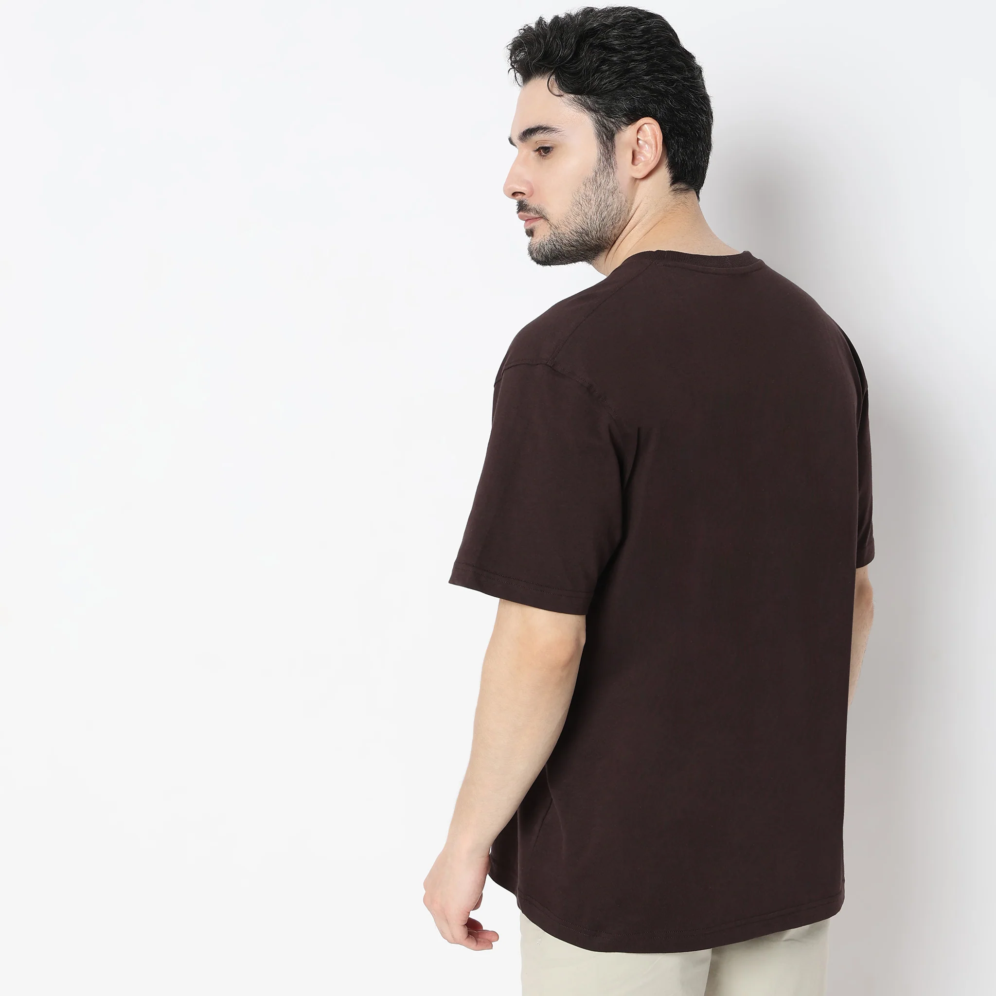 Oversize Graphic Crew Neck Slogan T-Shirt - Image 3