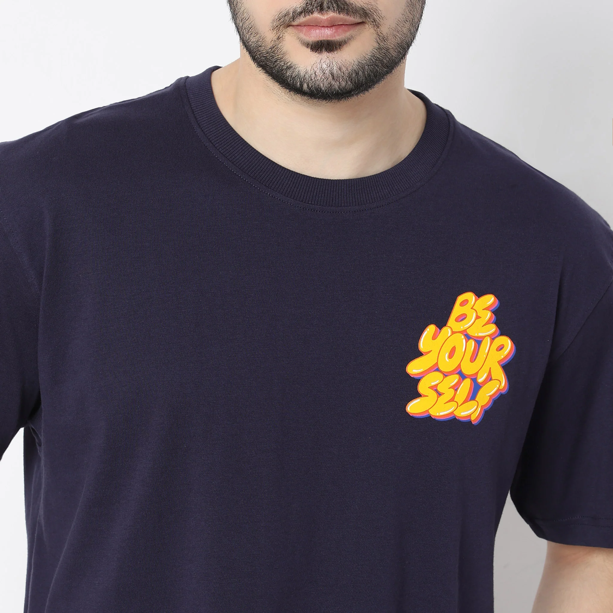 Oversize Graphic Crew Neck Slogan T-Shirt - Image 5