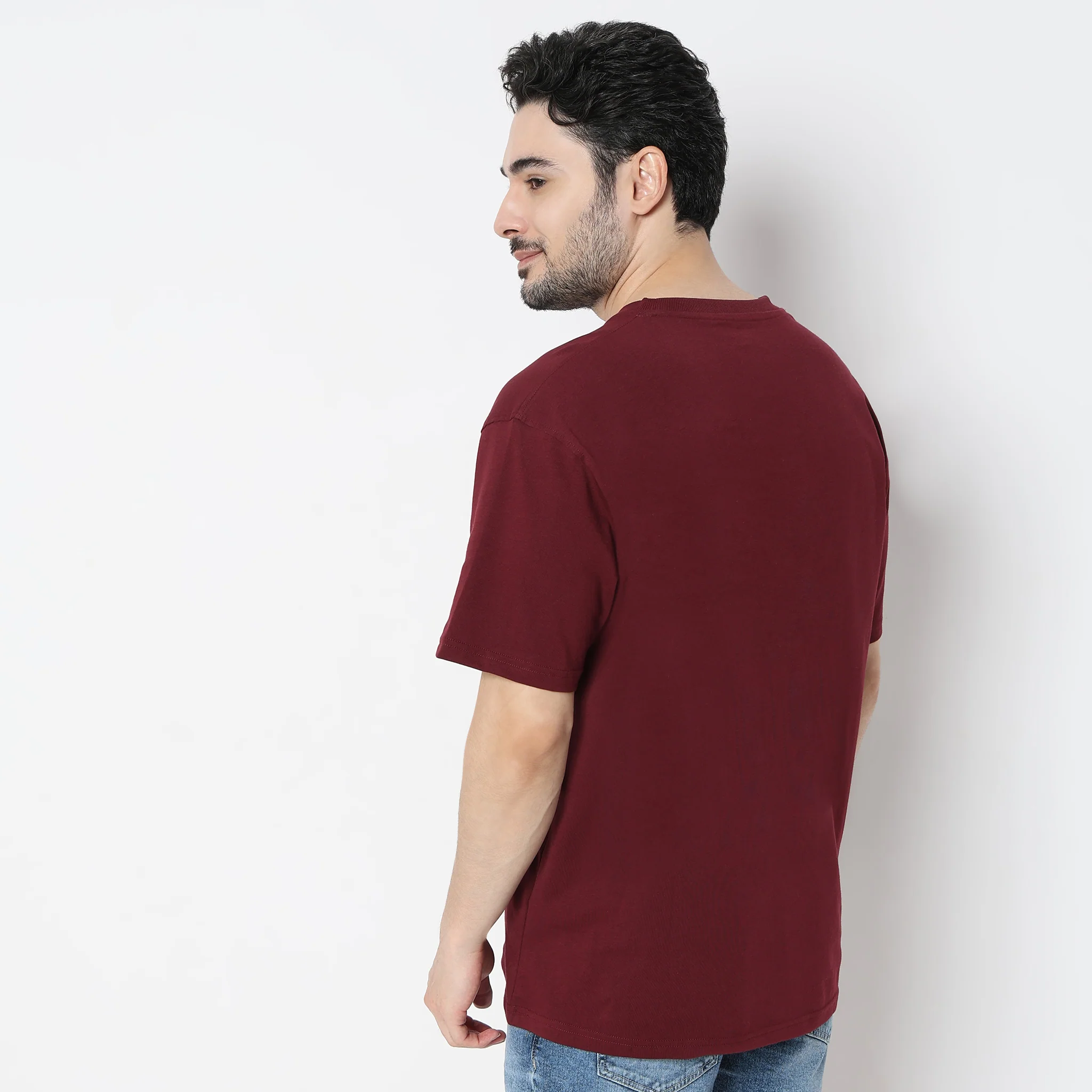 Oversize Graphic Crew Neck Slogan T-Shirt - Image 3