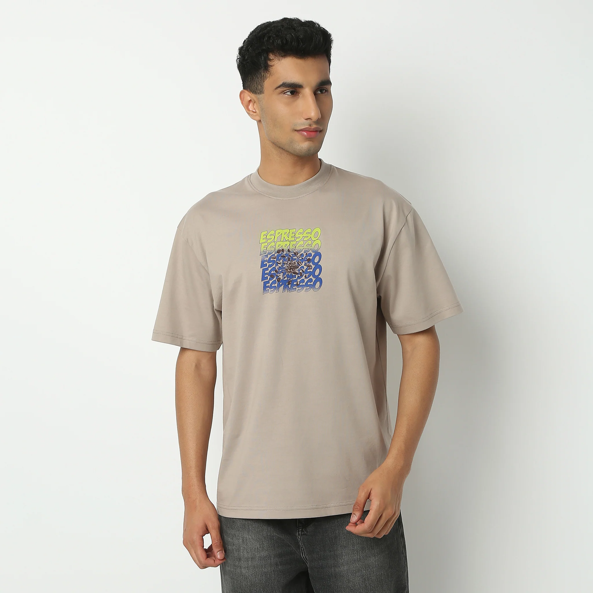 Oversize Graphic Crew Neck Karaoke T-Shirt - Image 2