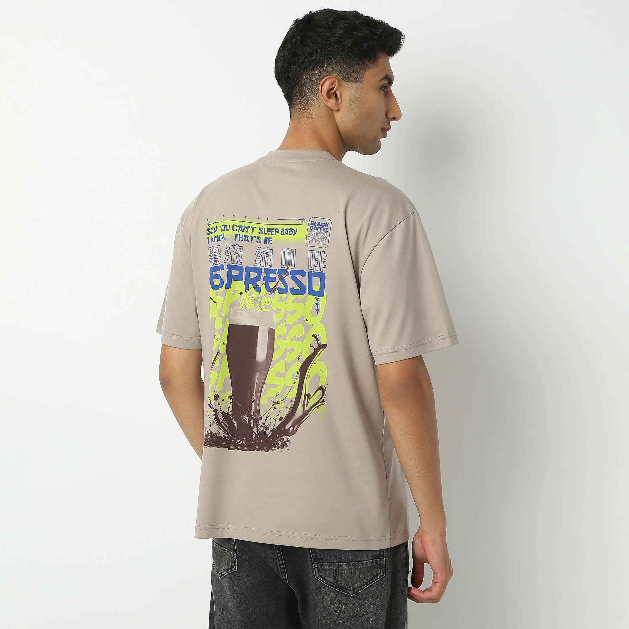 Oversize Graphic Crew Neck Karaoke T-Shirt - Image 3