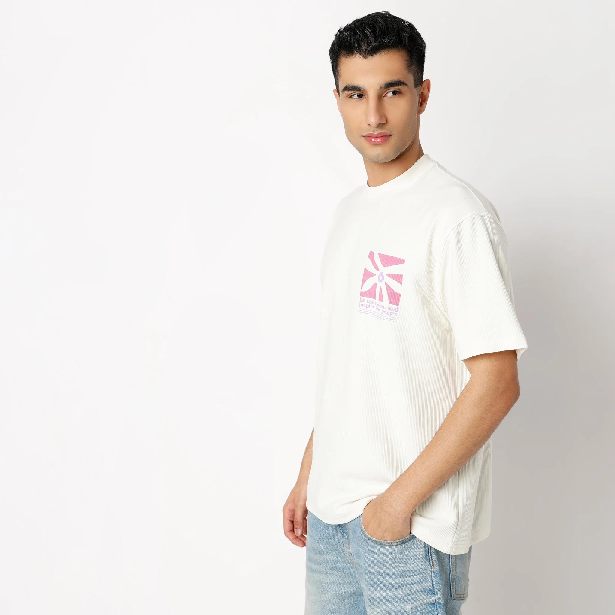 Oversize Graphic Crew Neck Karaoke T-Shirt - Image 4