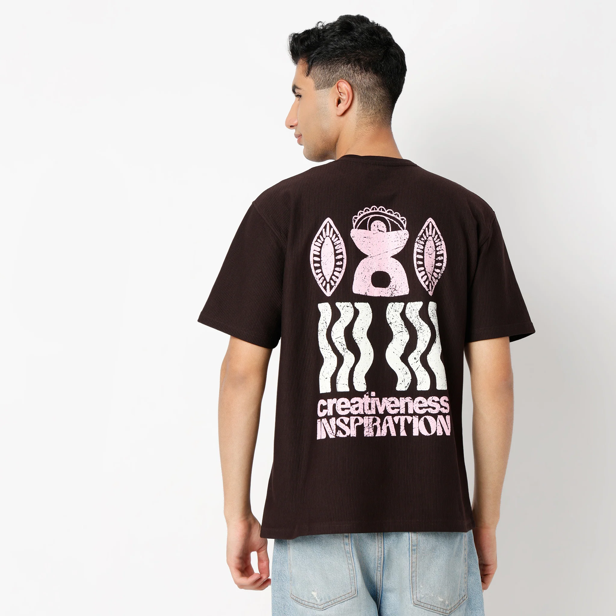 Oversize Graphic Crew Neck Karaoke T-Shirt - Image 3