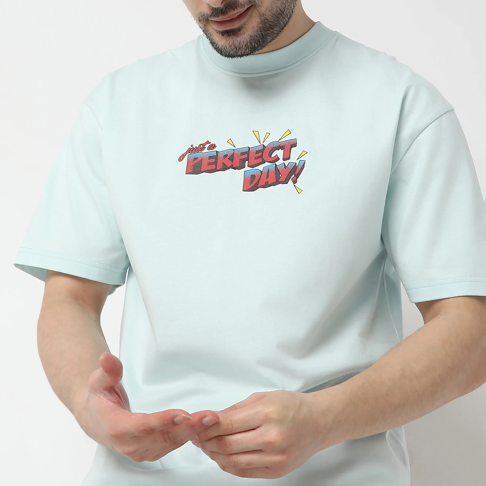 Oversize Graphic Crew Neck Karaoke Street Knit T-Shirt - Image 5