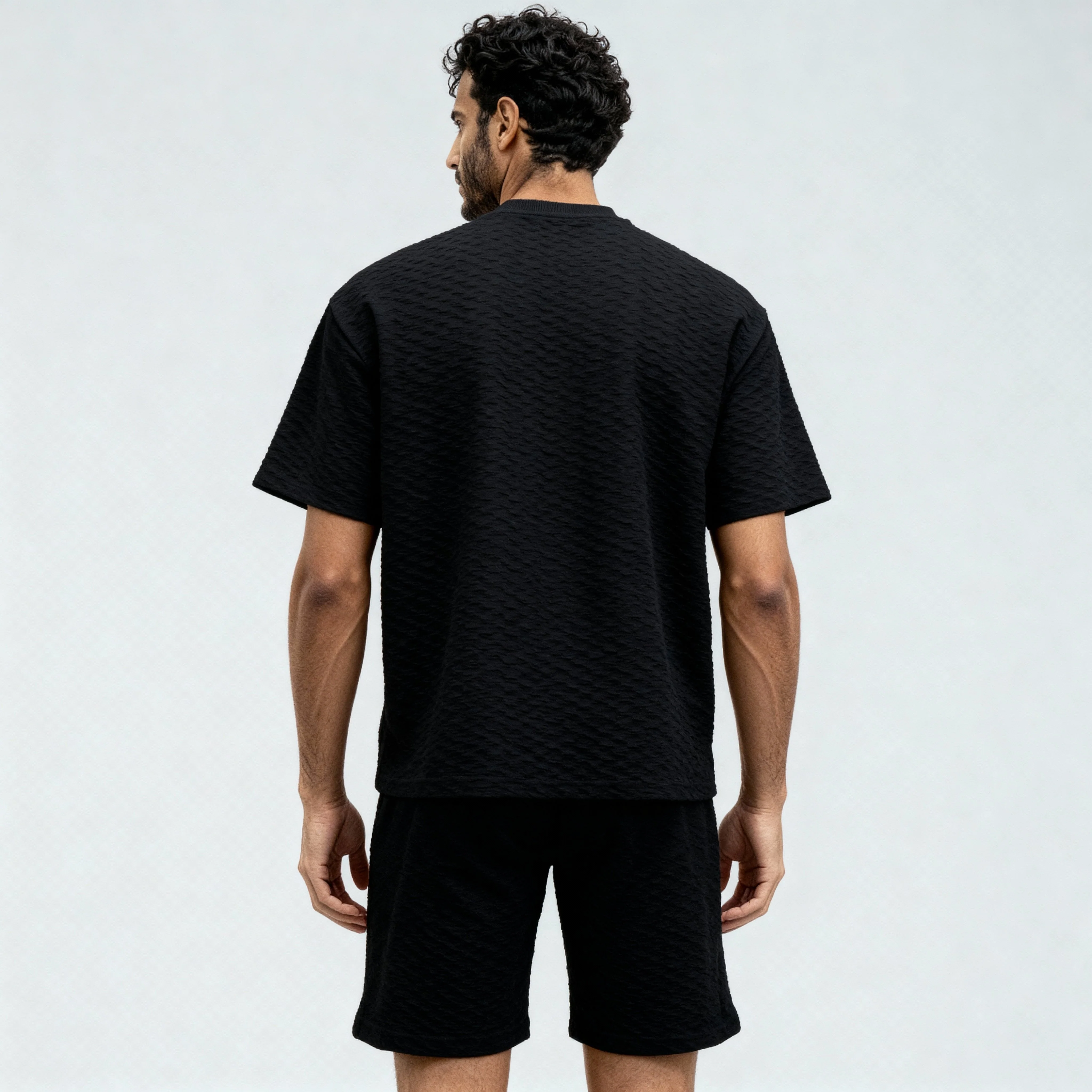 Oversize Crew Neck Structured Unisets T-Shirt - Image 13
