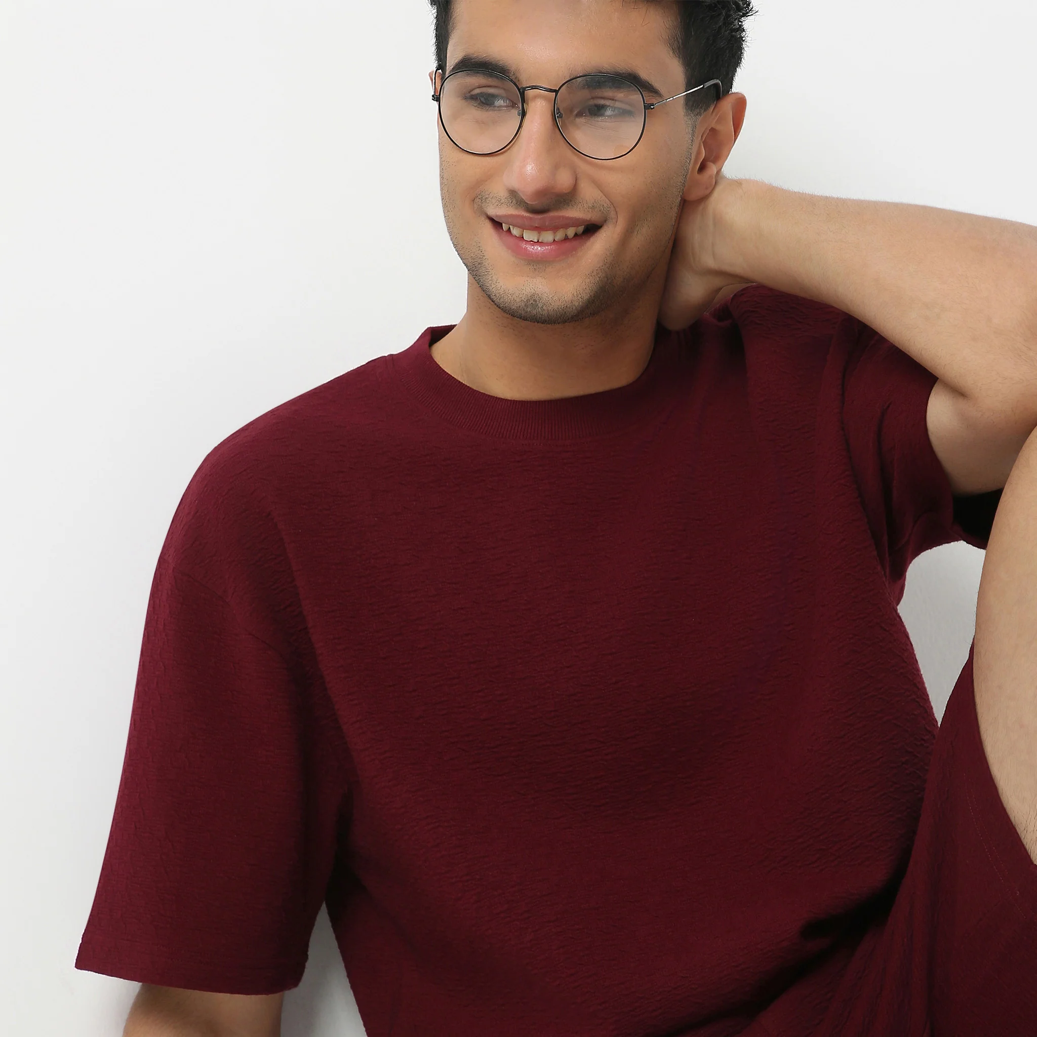 Oversize Crew Neck Structured Unisets T-Shirt - Image 4