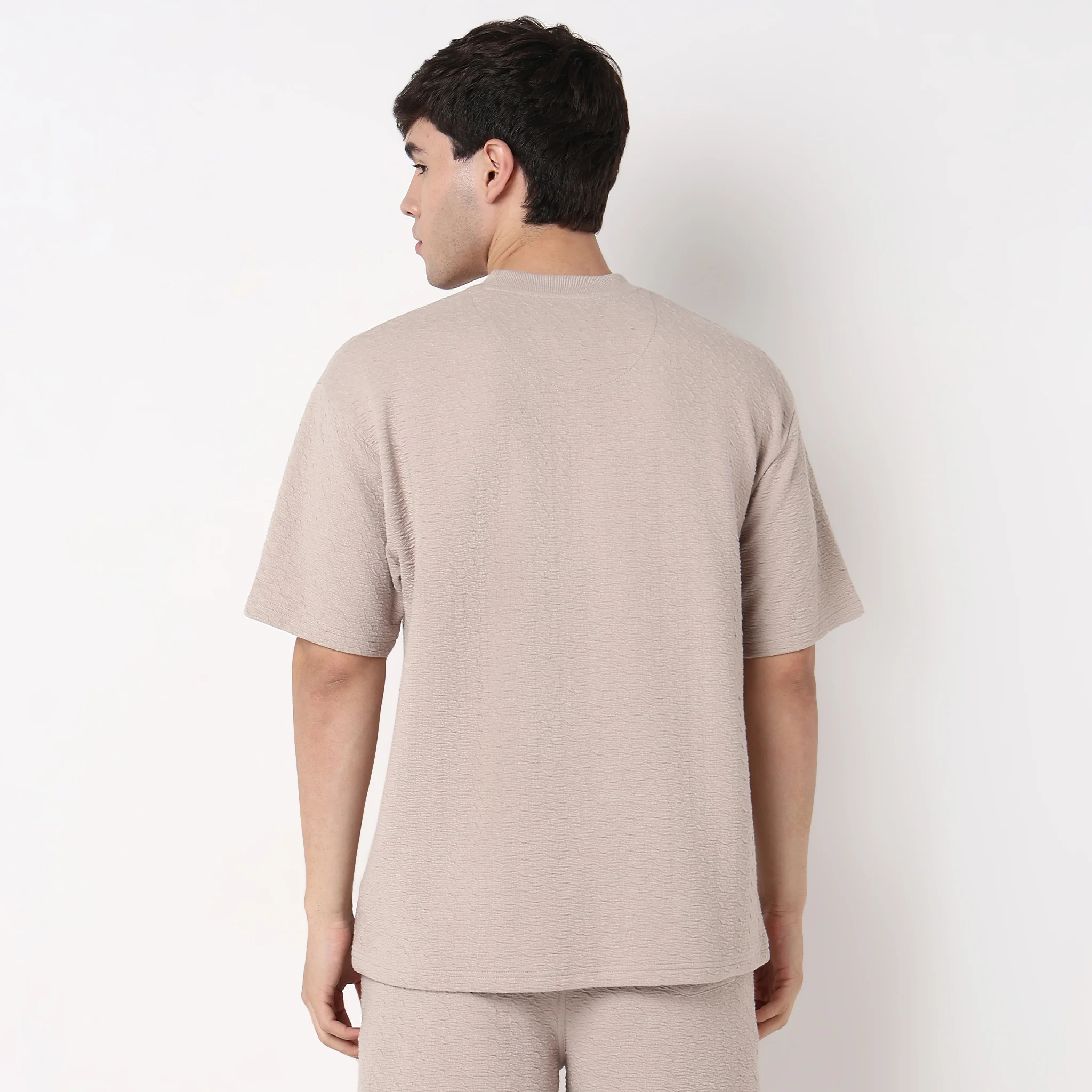 Oversize Crew Neck Structured Unisets T-Shirt - Image 8