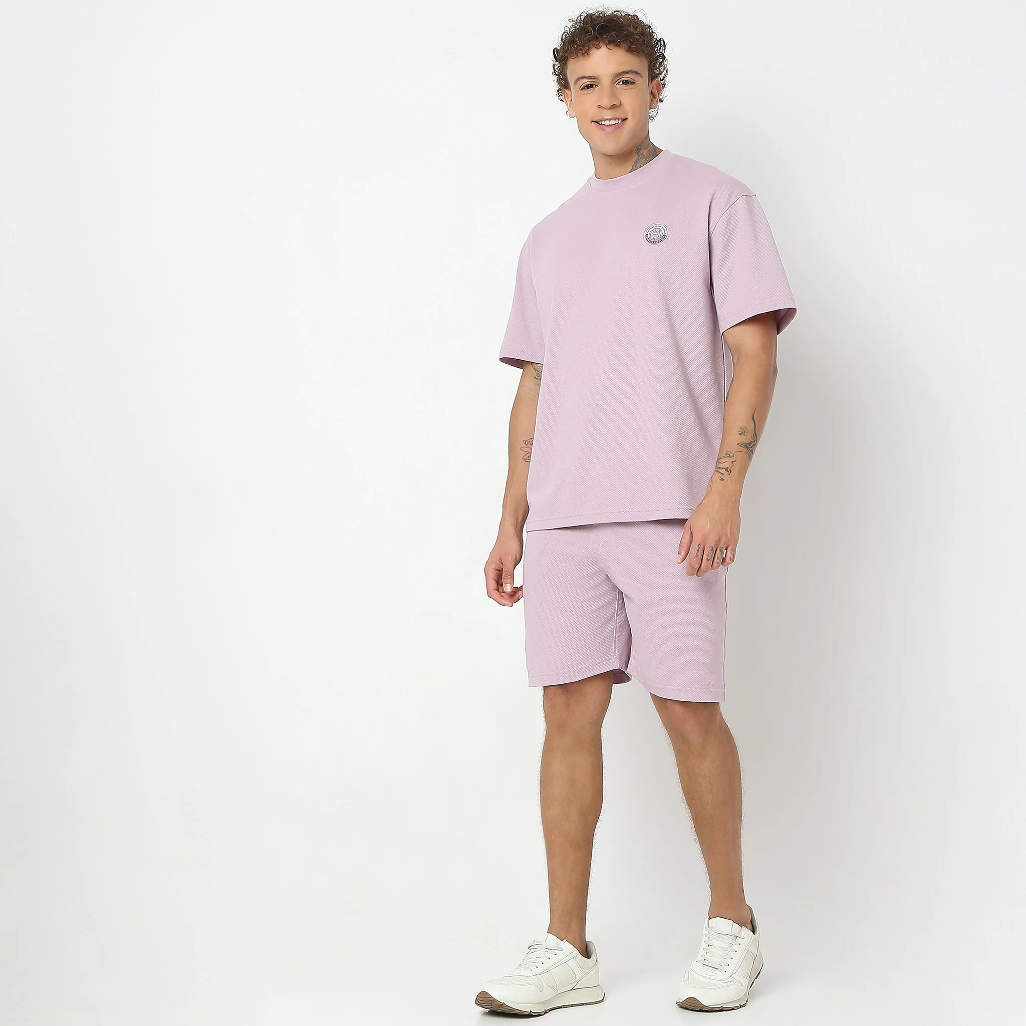 Oversize Pop Knit Structured T-Shirt (Matching Shorts Available) - Image 11