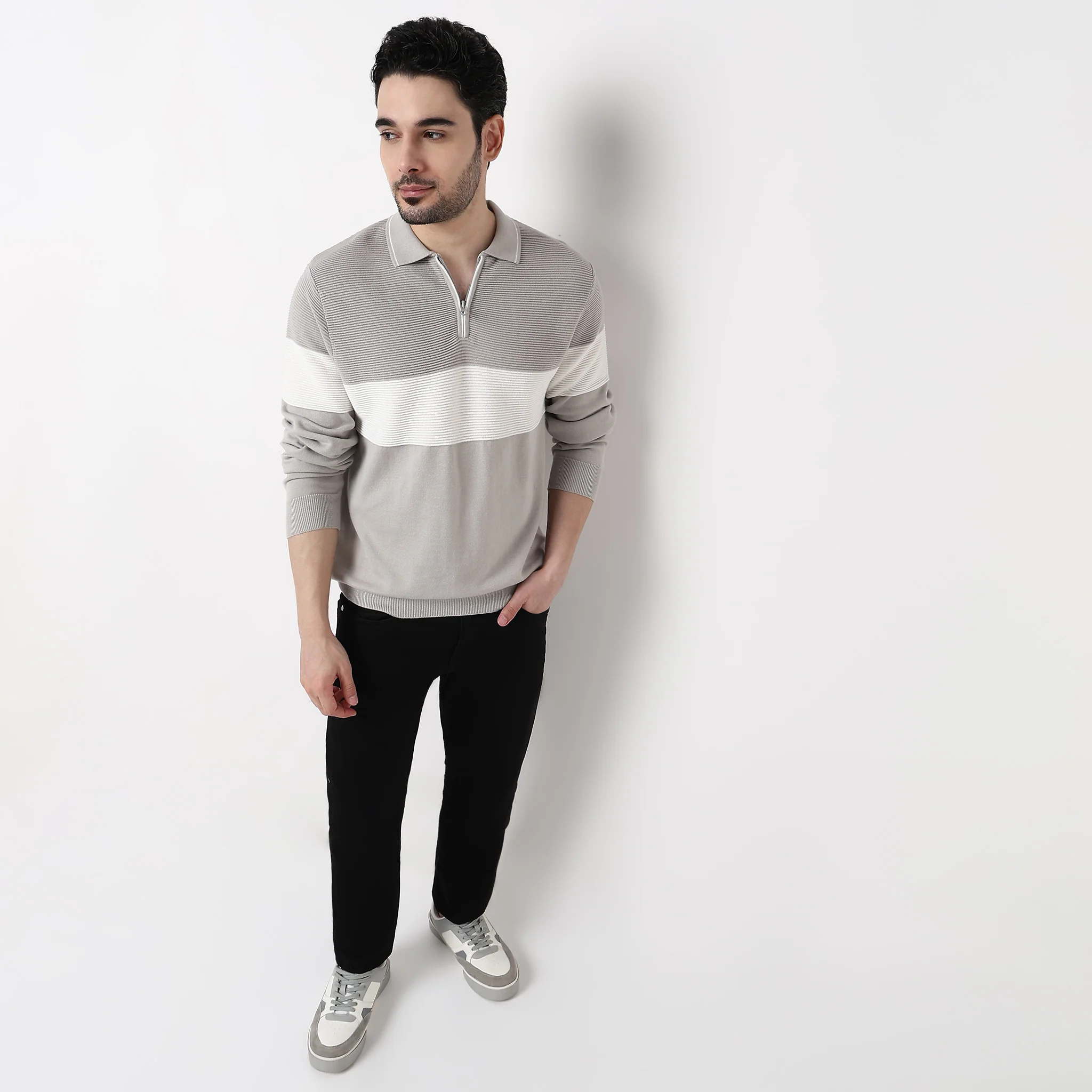 Oversize Winter Edit Striped Sweater - Image 2