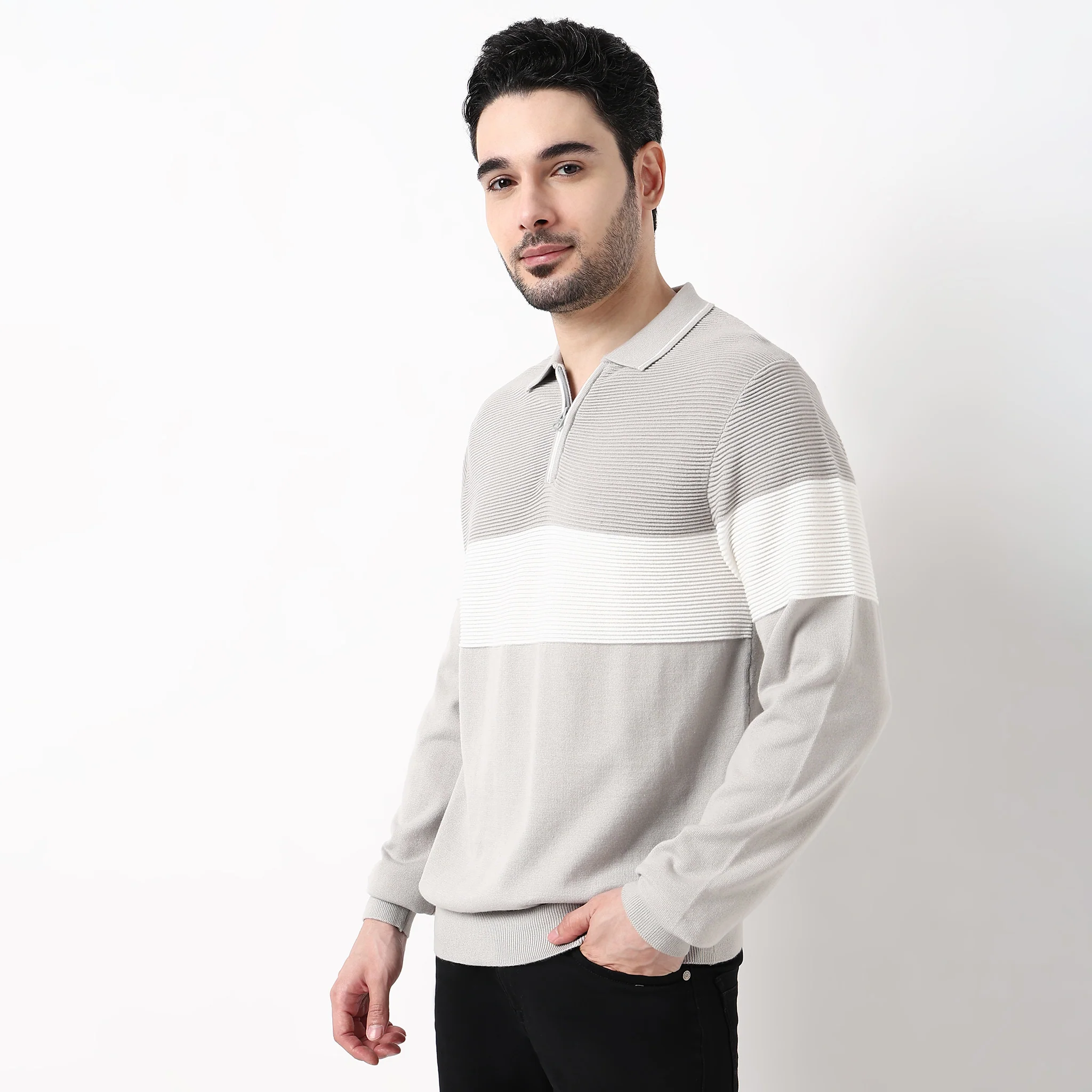 Oversize Winter Edit Striped Sweater - Image 5