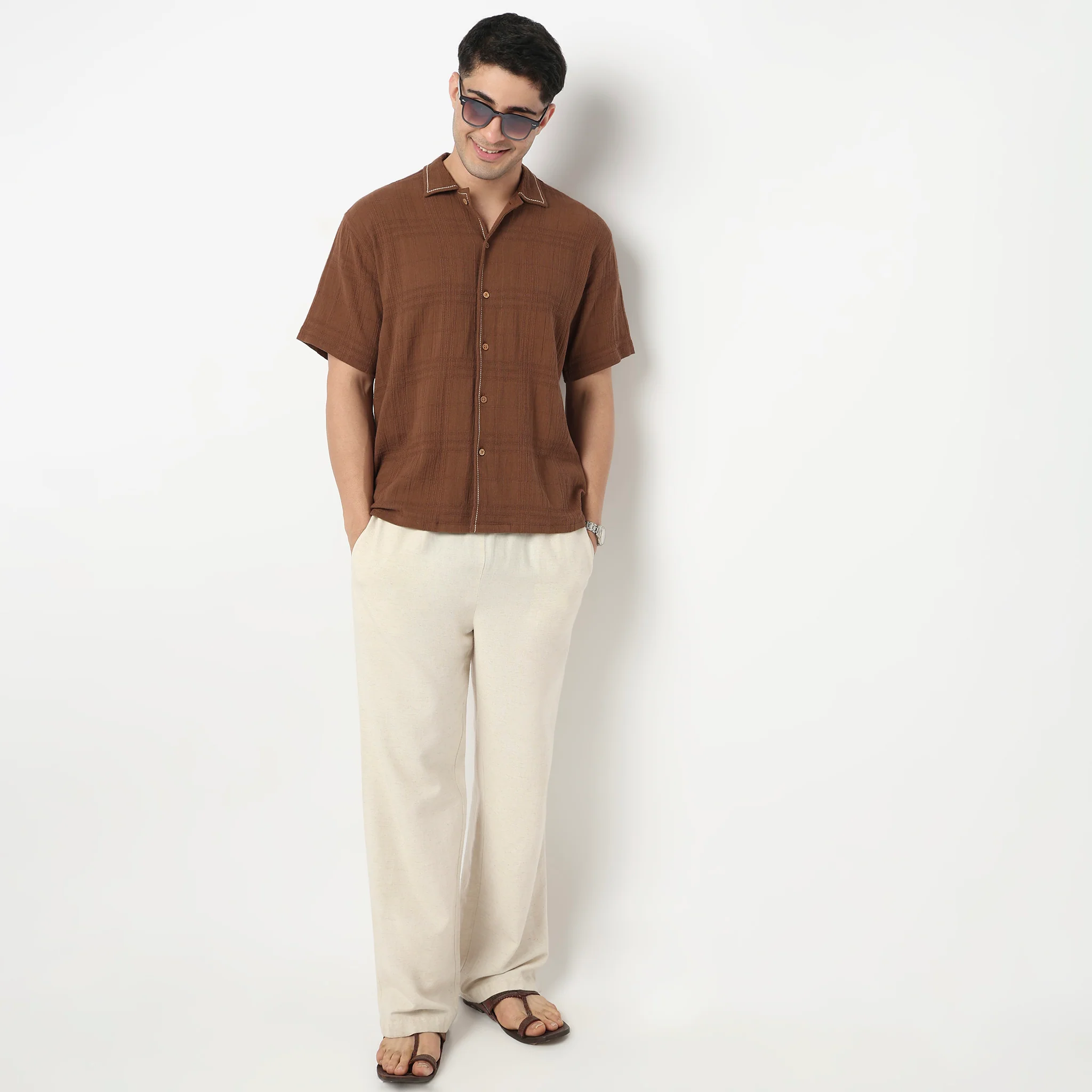 Point Down Embroidered Shirt