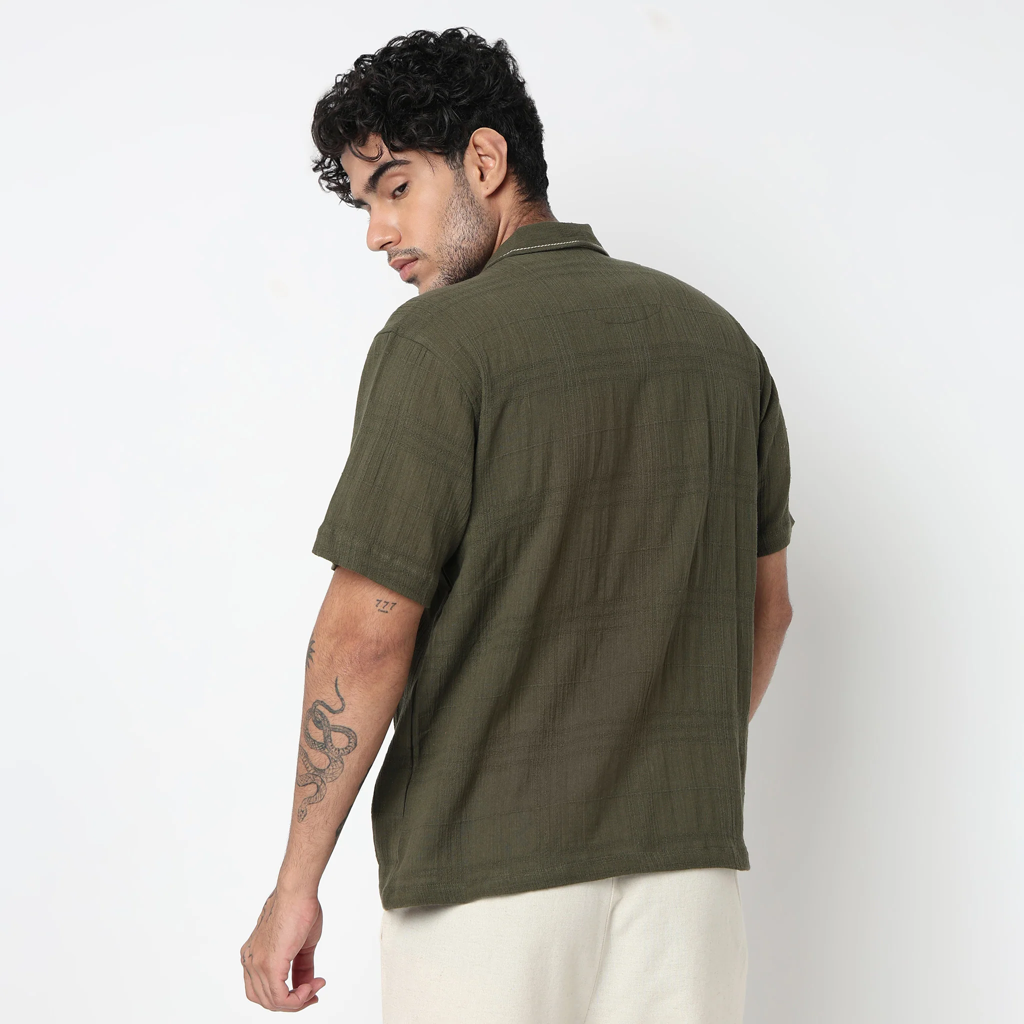Point Down Embroidered Shirt - Image 7