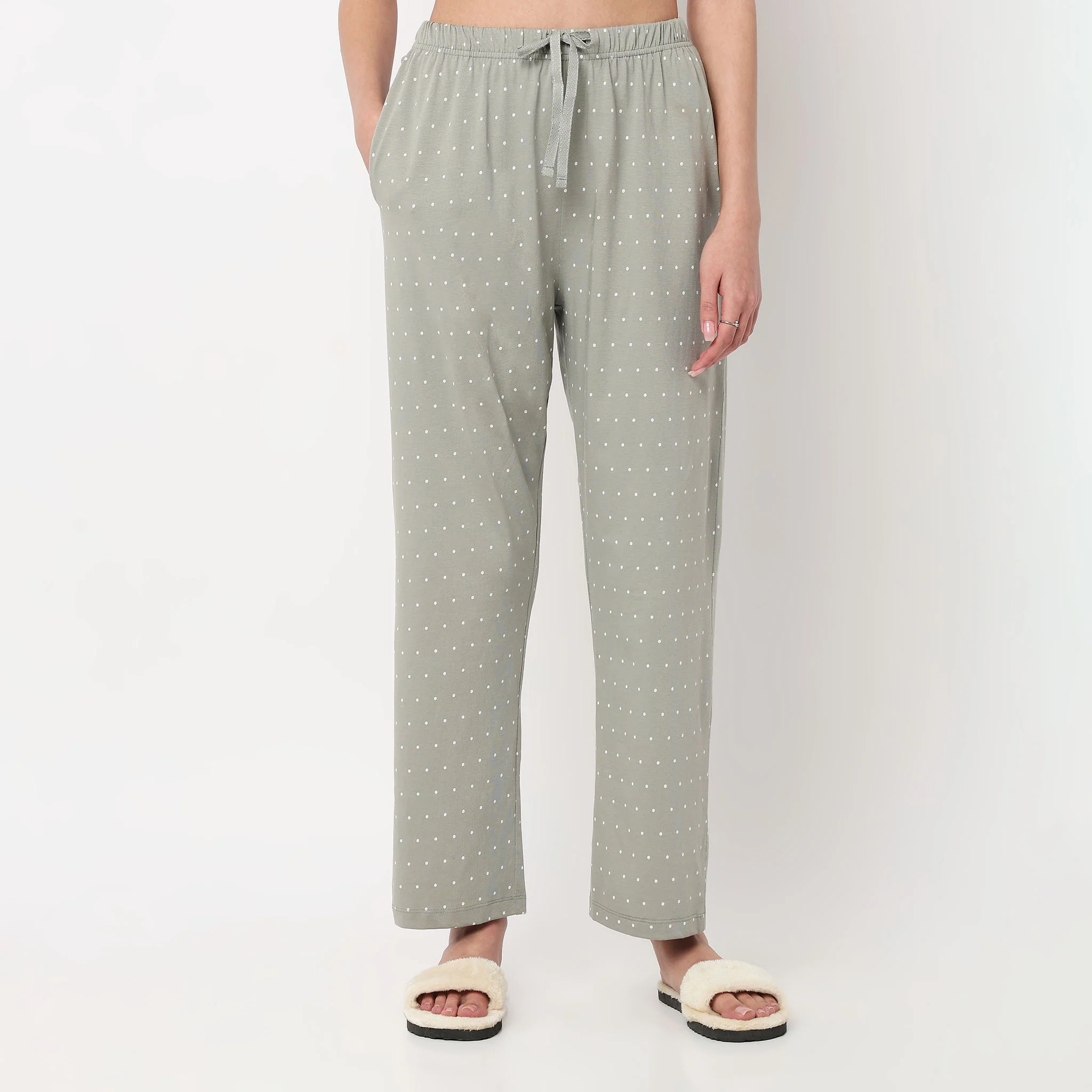 Polka Dot Cotton Lounge Pyjamas - Image 2