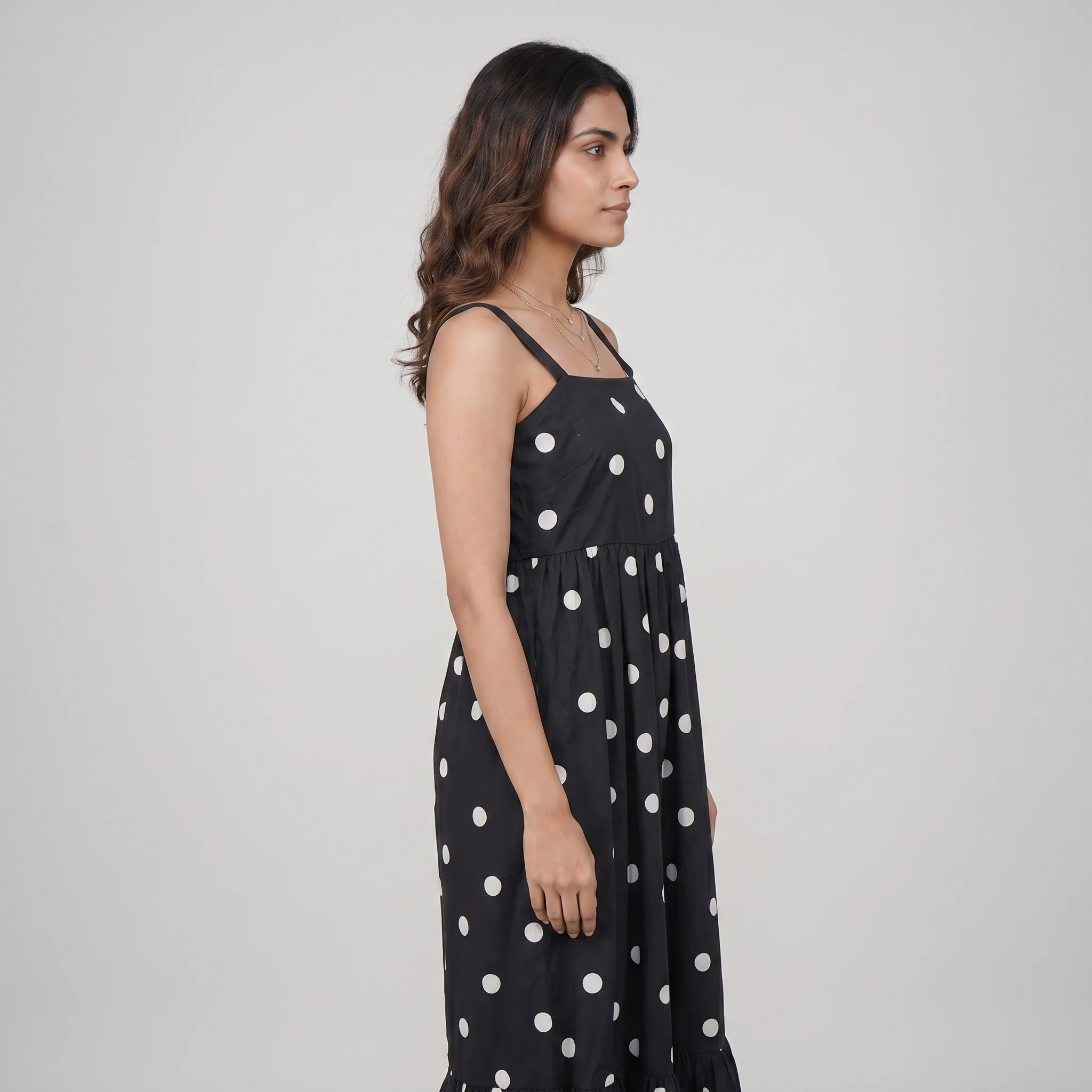 Polka Dot Flared Dress - Image 2