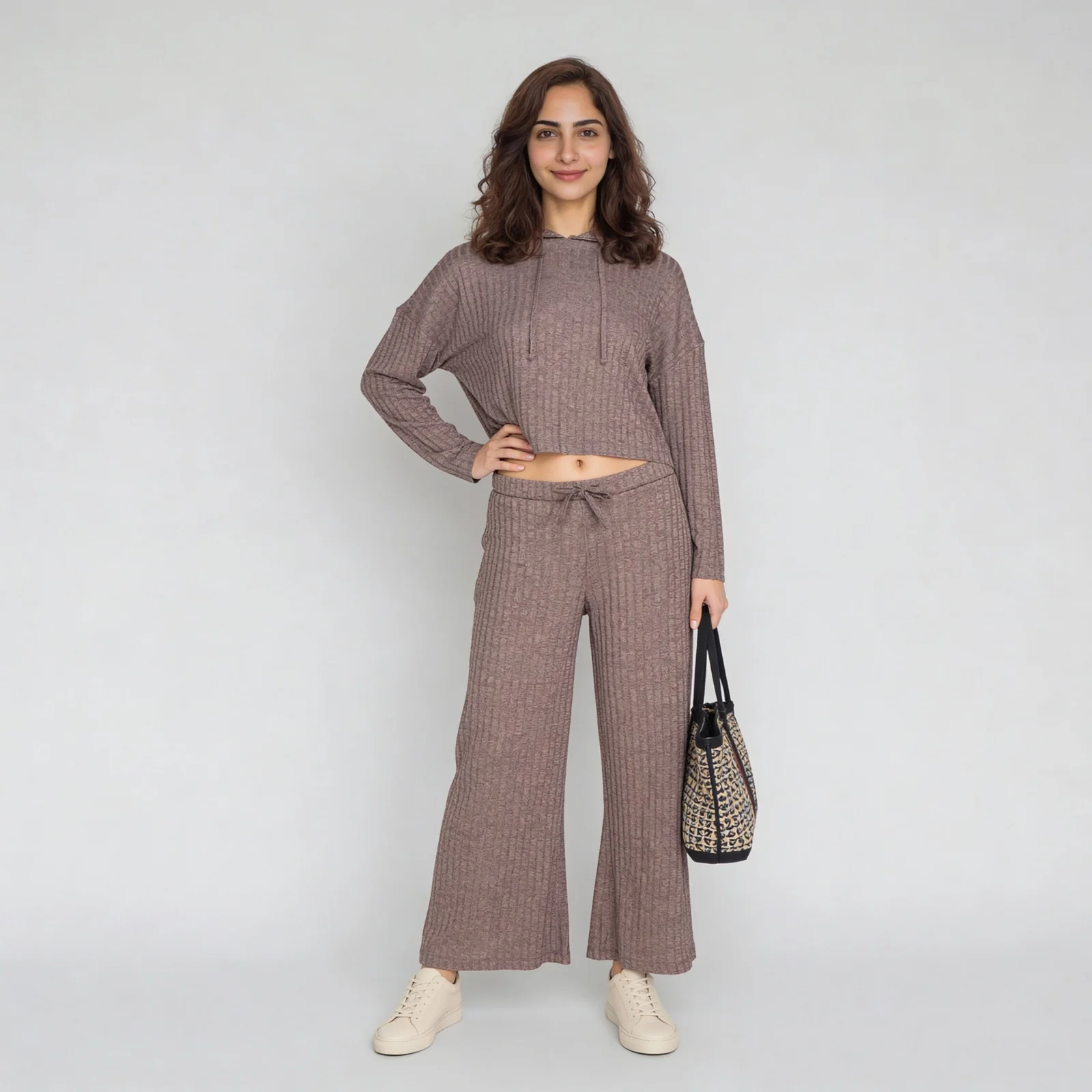 Cotton Ribbed Lounge Palazzo