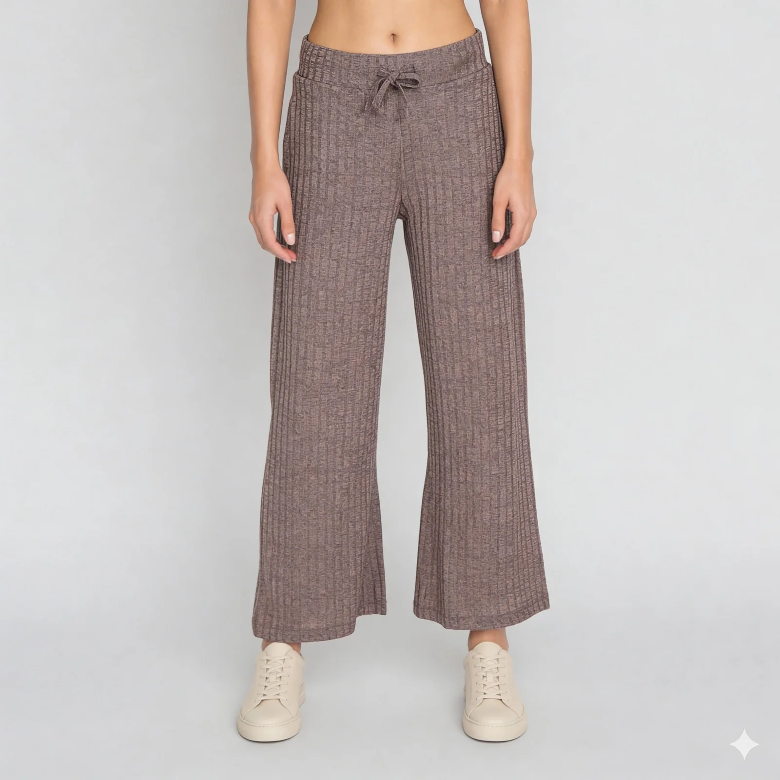 Cotton Ribbed Lounge Palazzo - Image 3