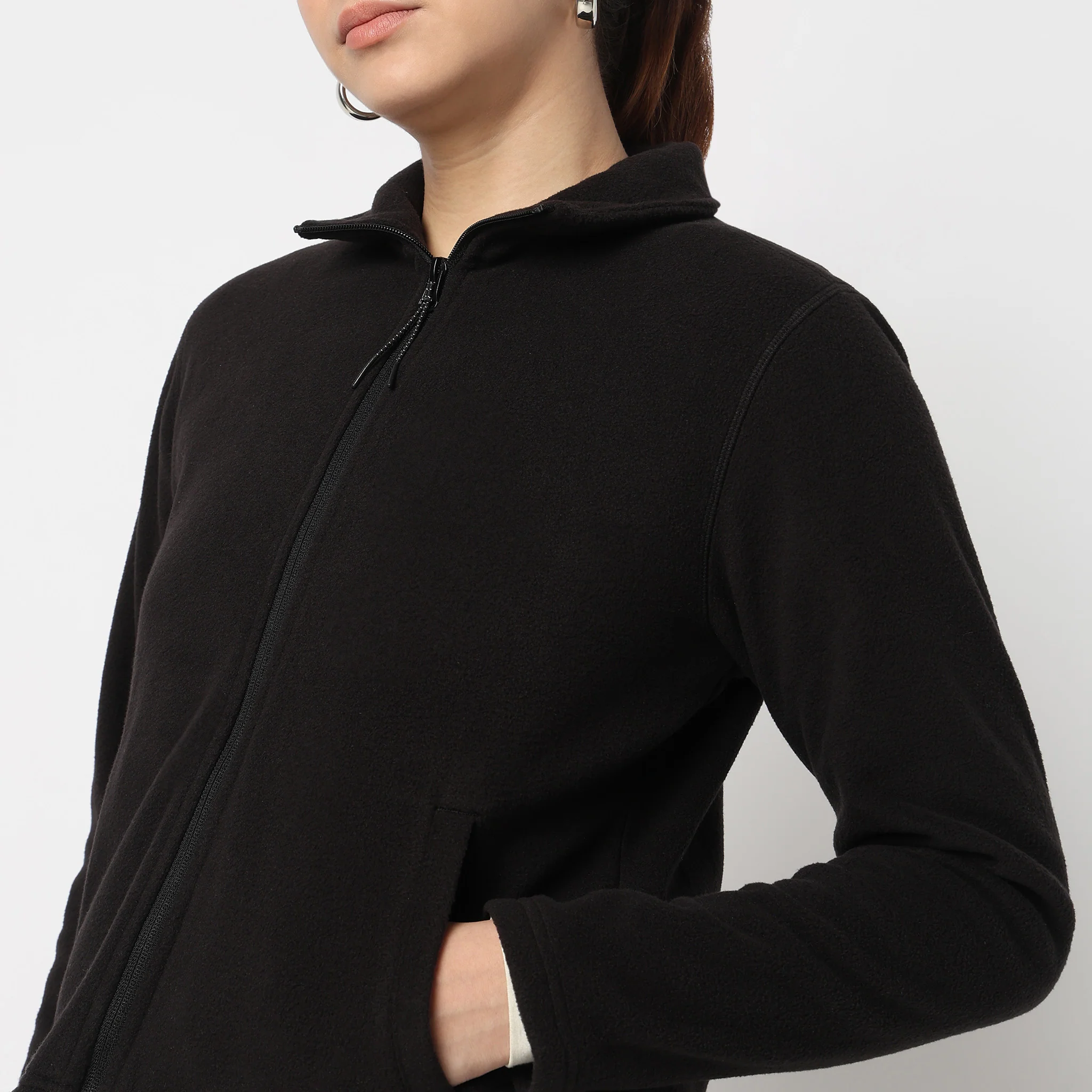 Heat-X Polair Fleece High Neck Jacket - Comfort Stretch with Welt Pockets - Image 4