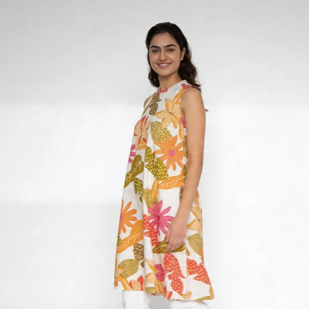 Printed A-Line Straight Kurta - Image 5