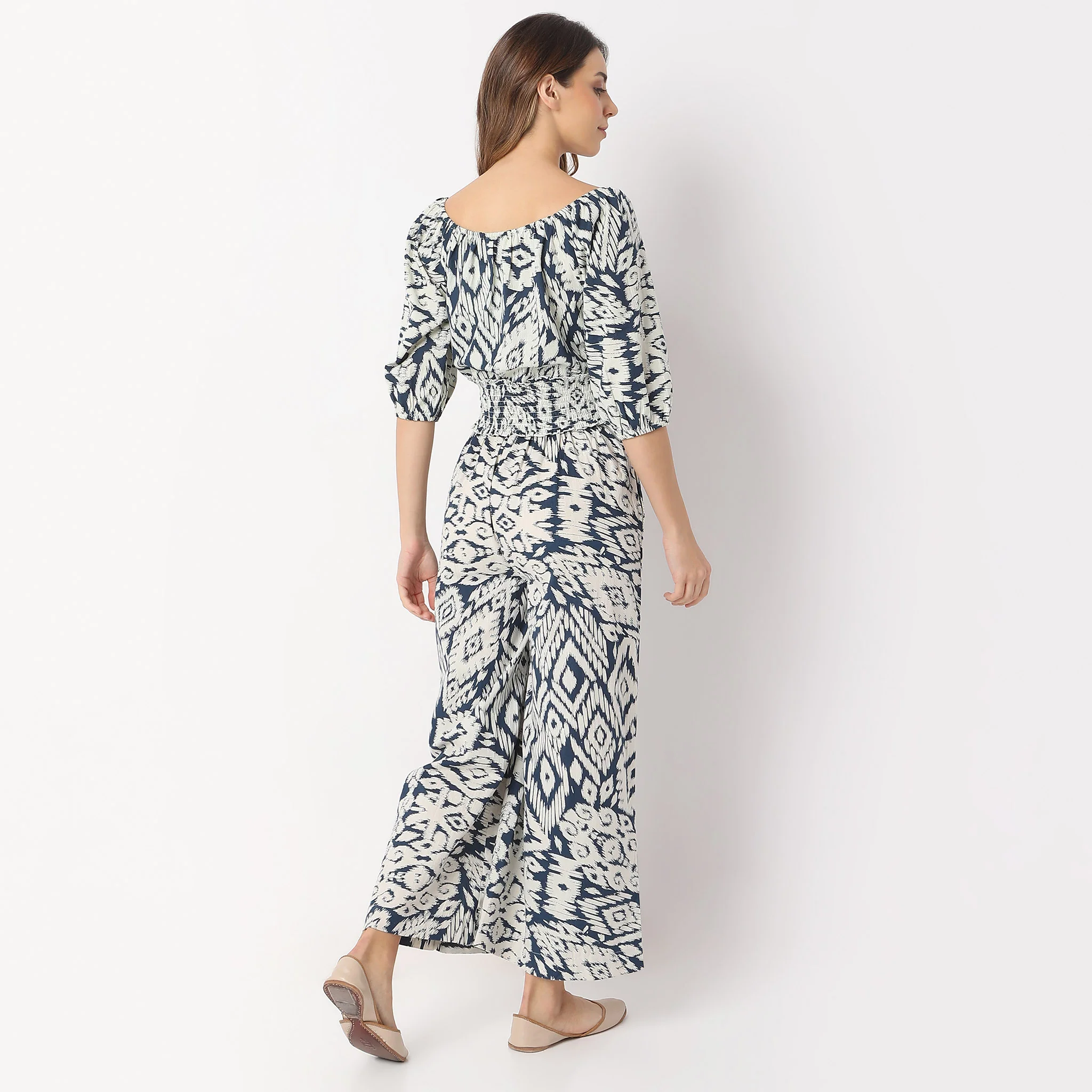 Printed Ankle Length Flared High-Rise Culottes - Image 2