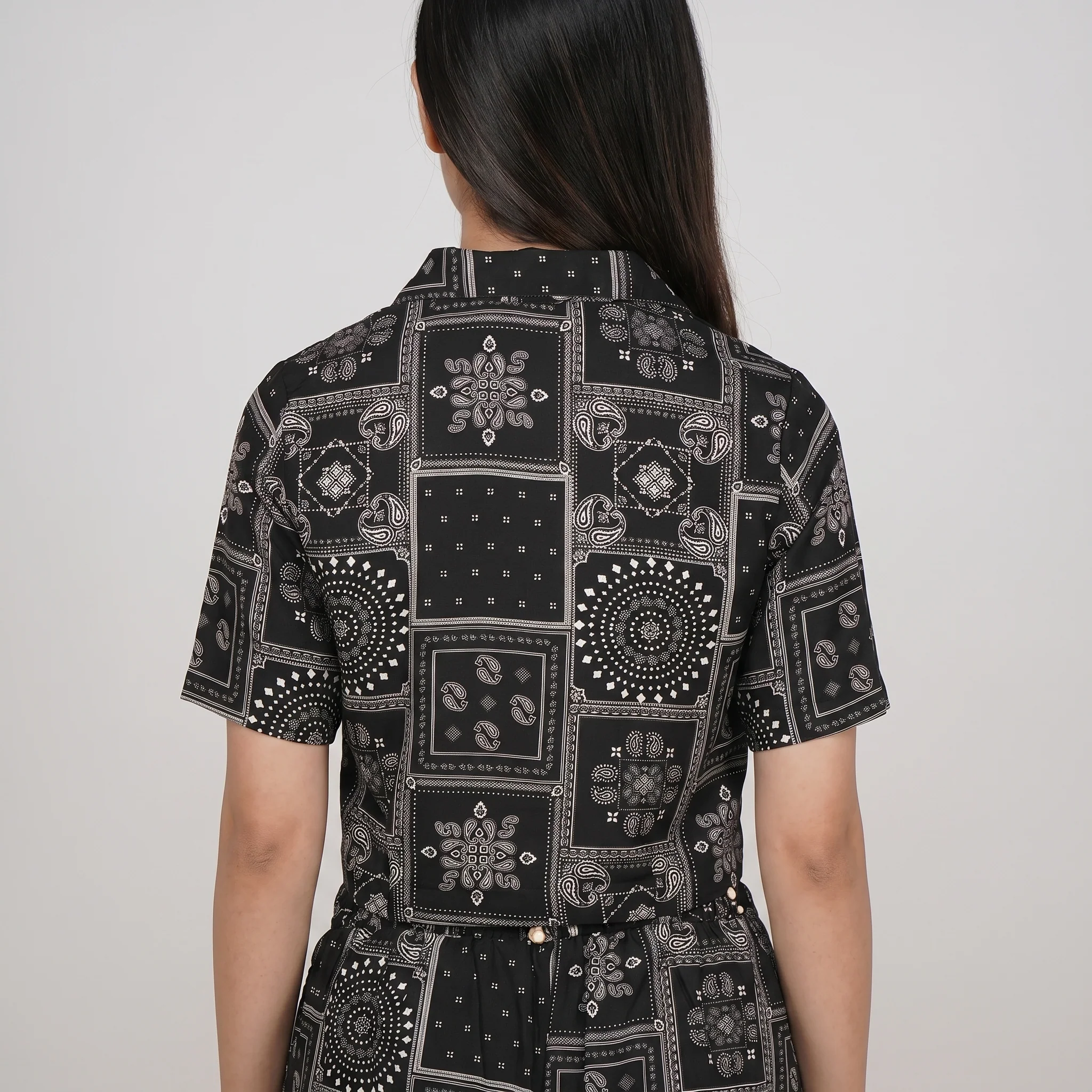 Printed Boxy Fit Crop Top - Image 3