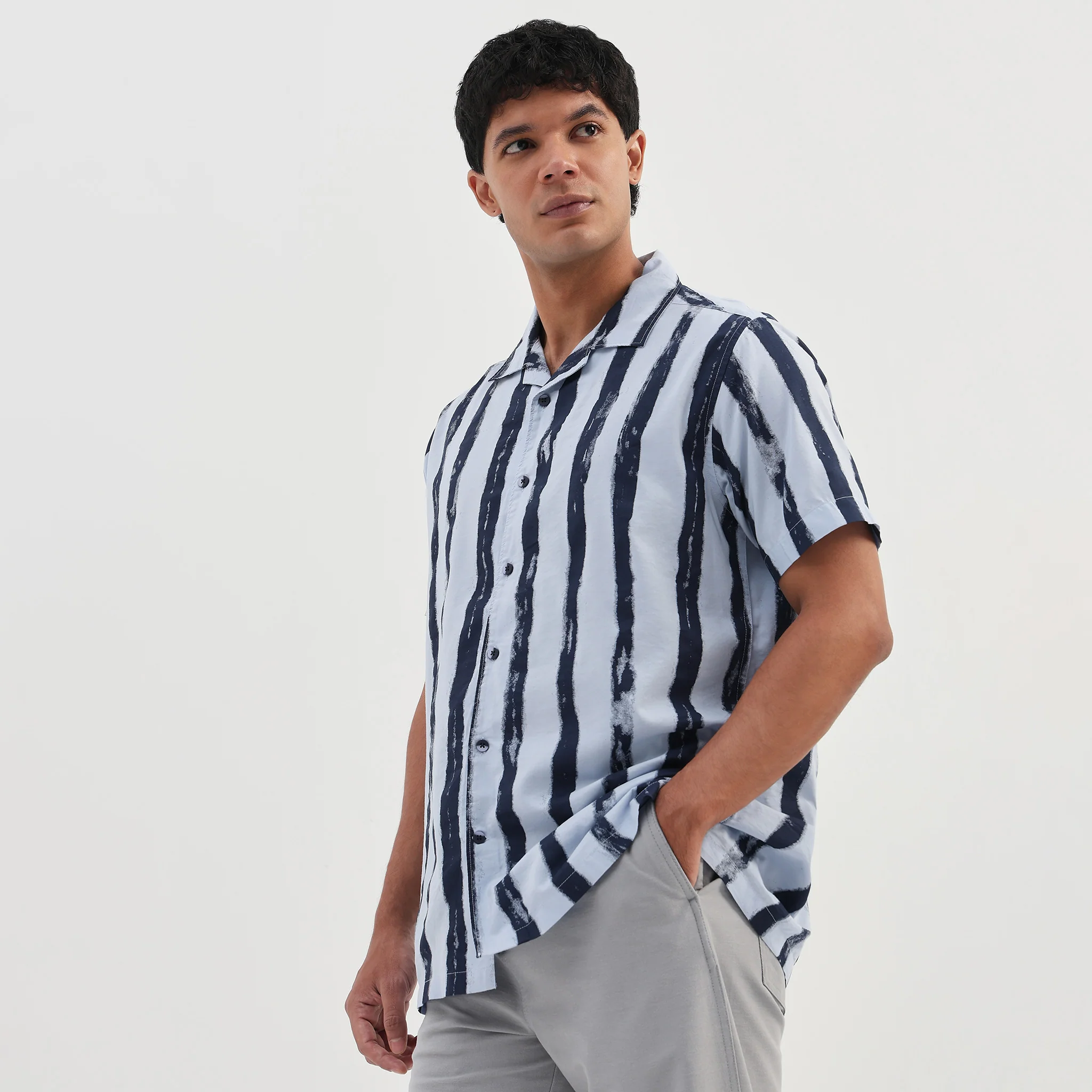 Printed Camp Collar Retreat Shirt - Image 5