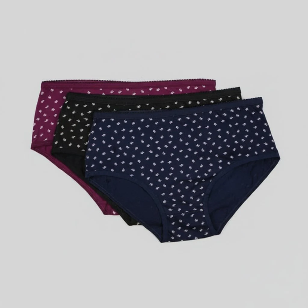 Printed Cotton Full Brief Panties - Pack of 3 - Image 6