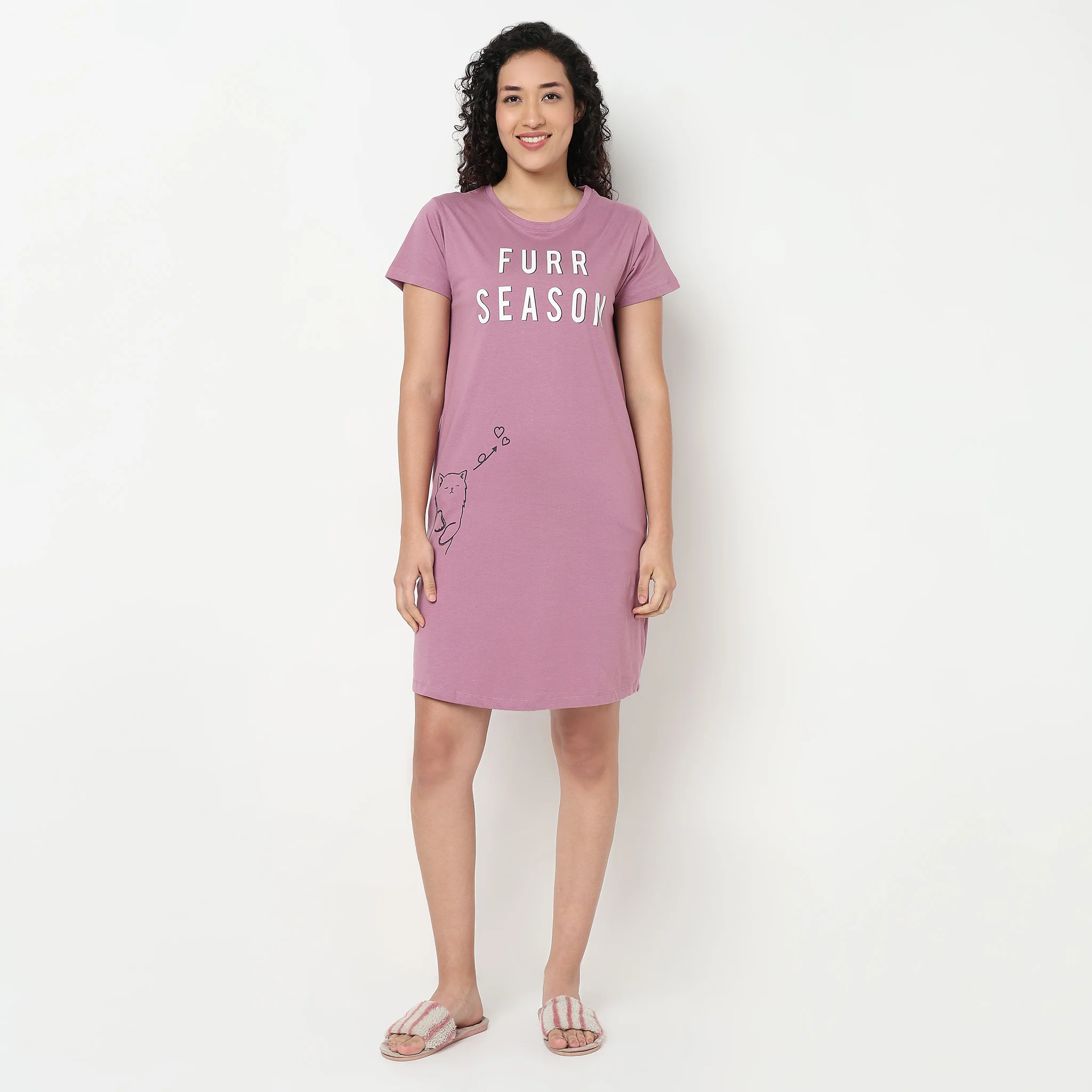 Printed Cotton Short Gown - Image 2