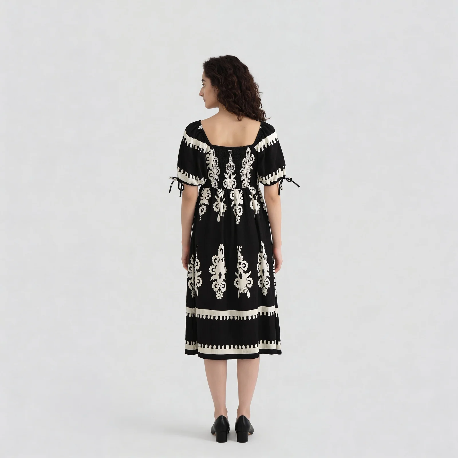 Printed Flared Dress - Image 3