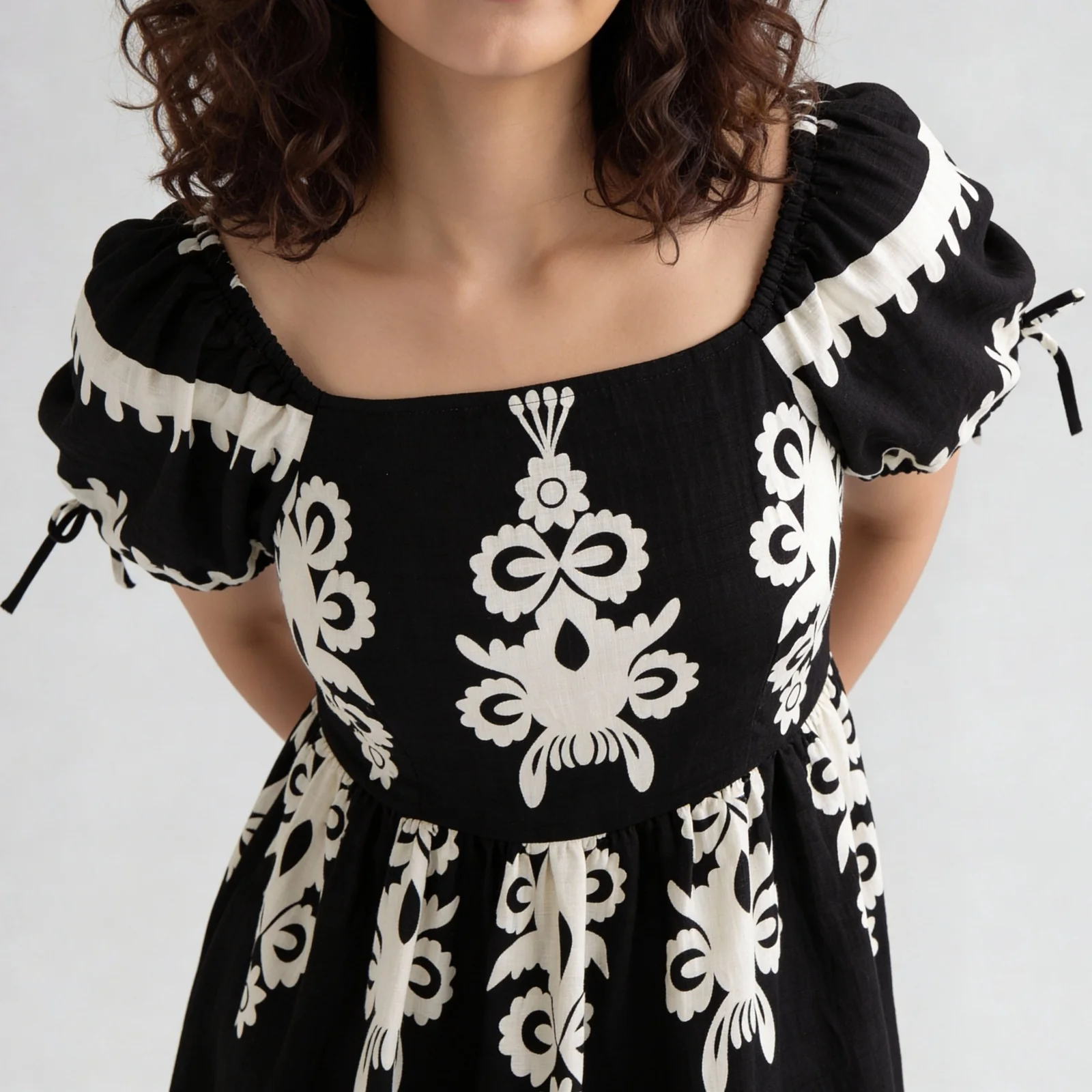 Printed Flared Dress - Image 4