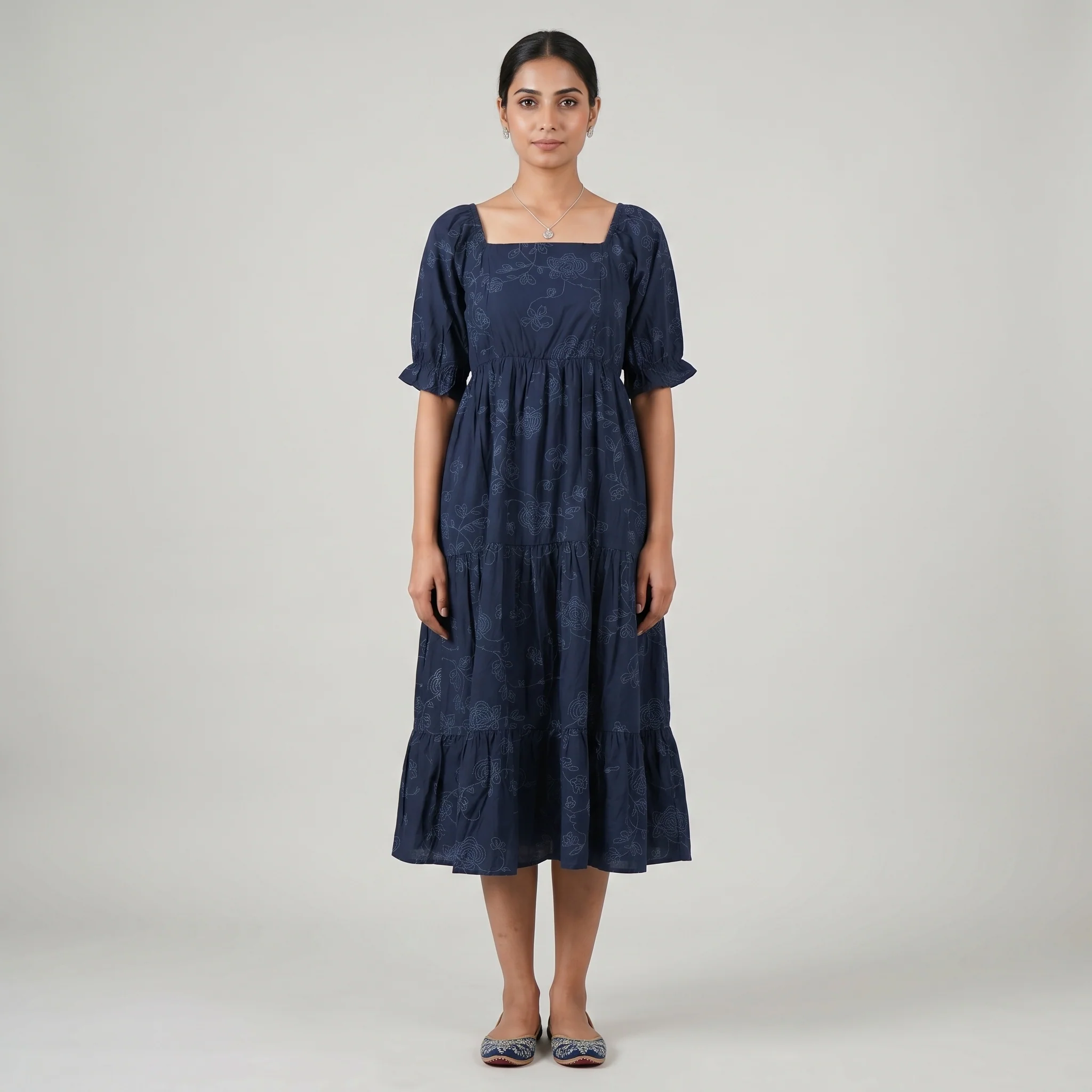 Printed Flared Dress