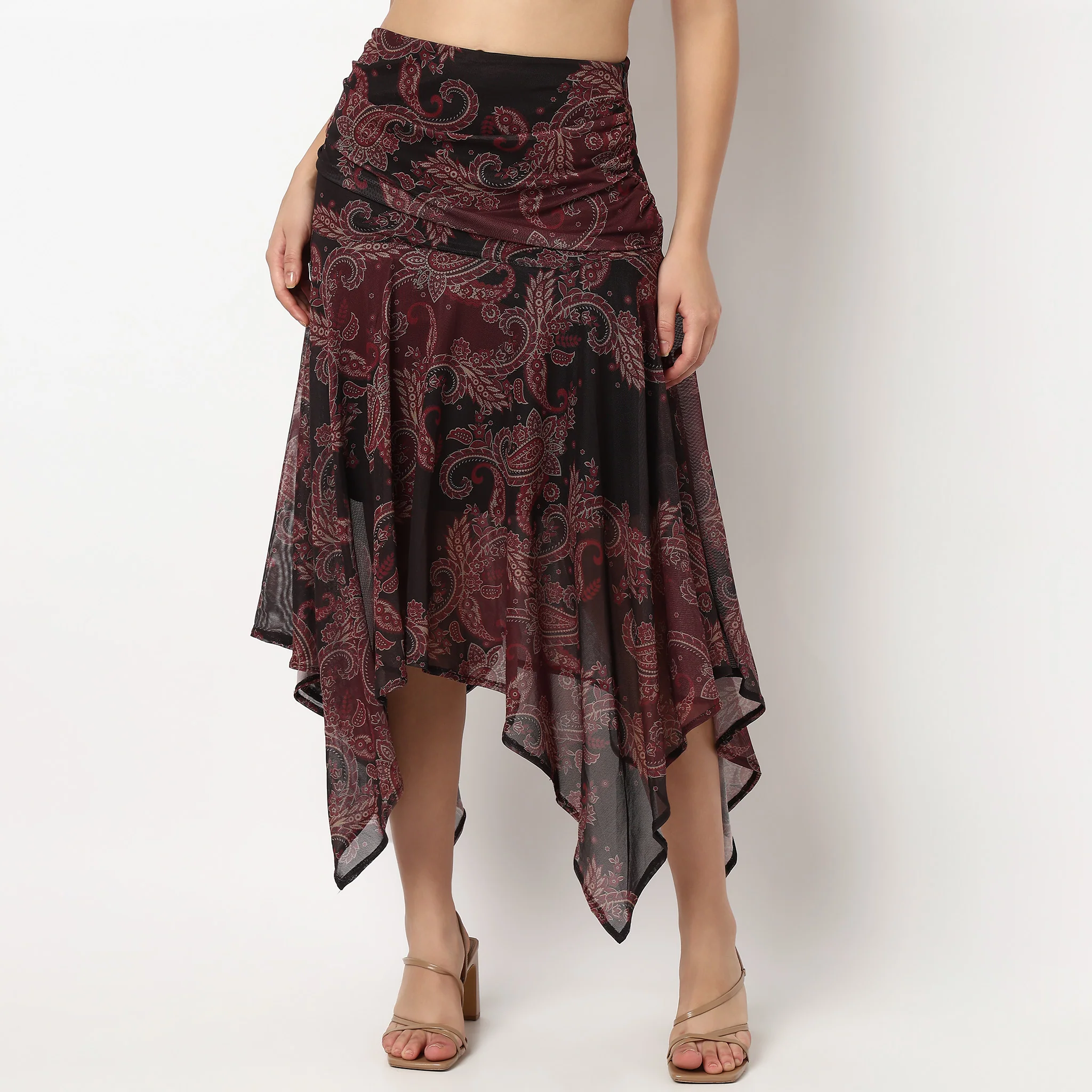 Printed Flared Skirt - Image 2